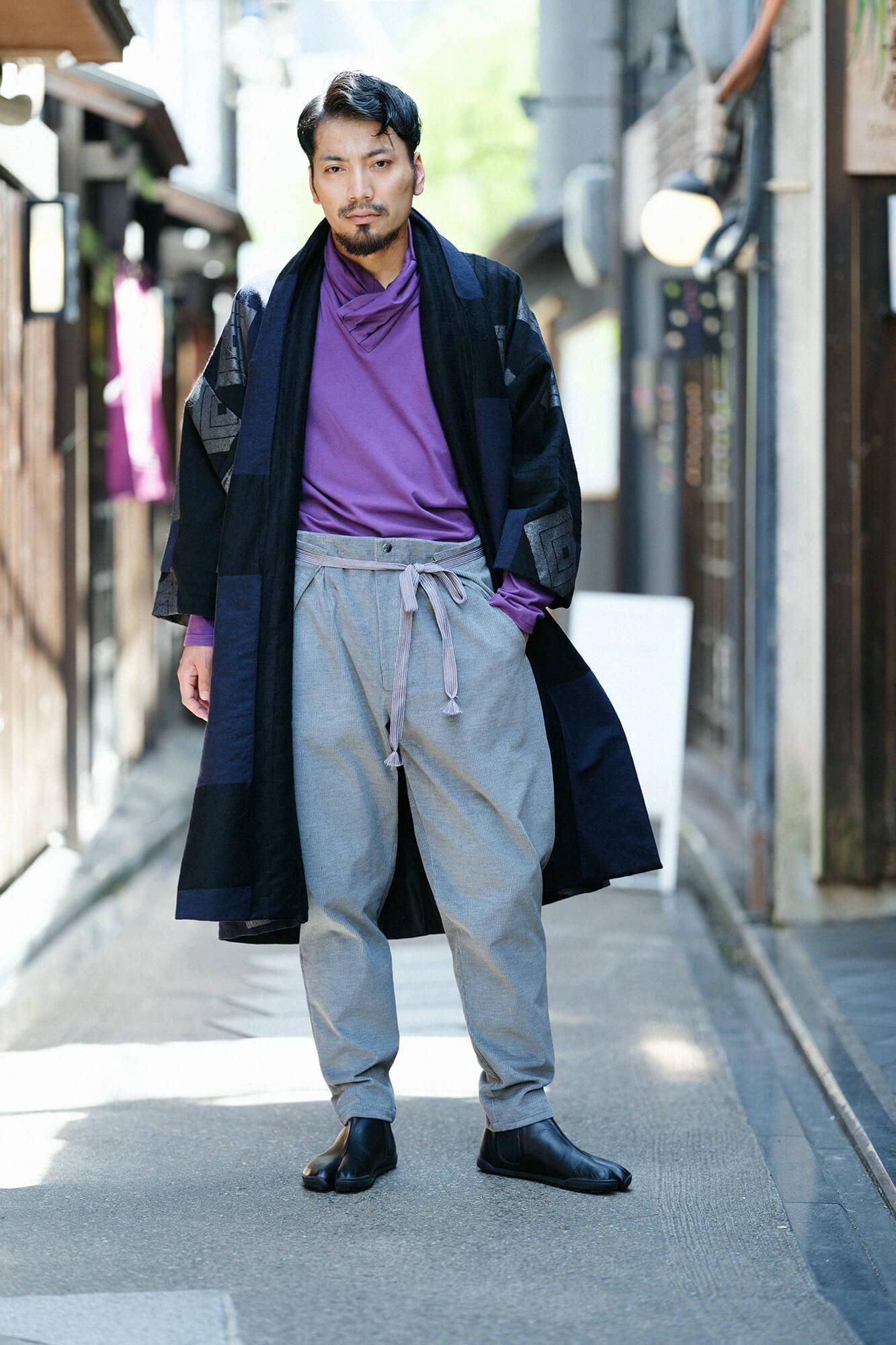 侧面果皮皮革tabi袜子,底部/湿翅(不锈钢)