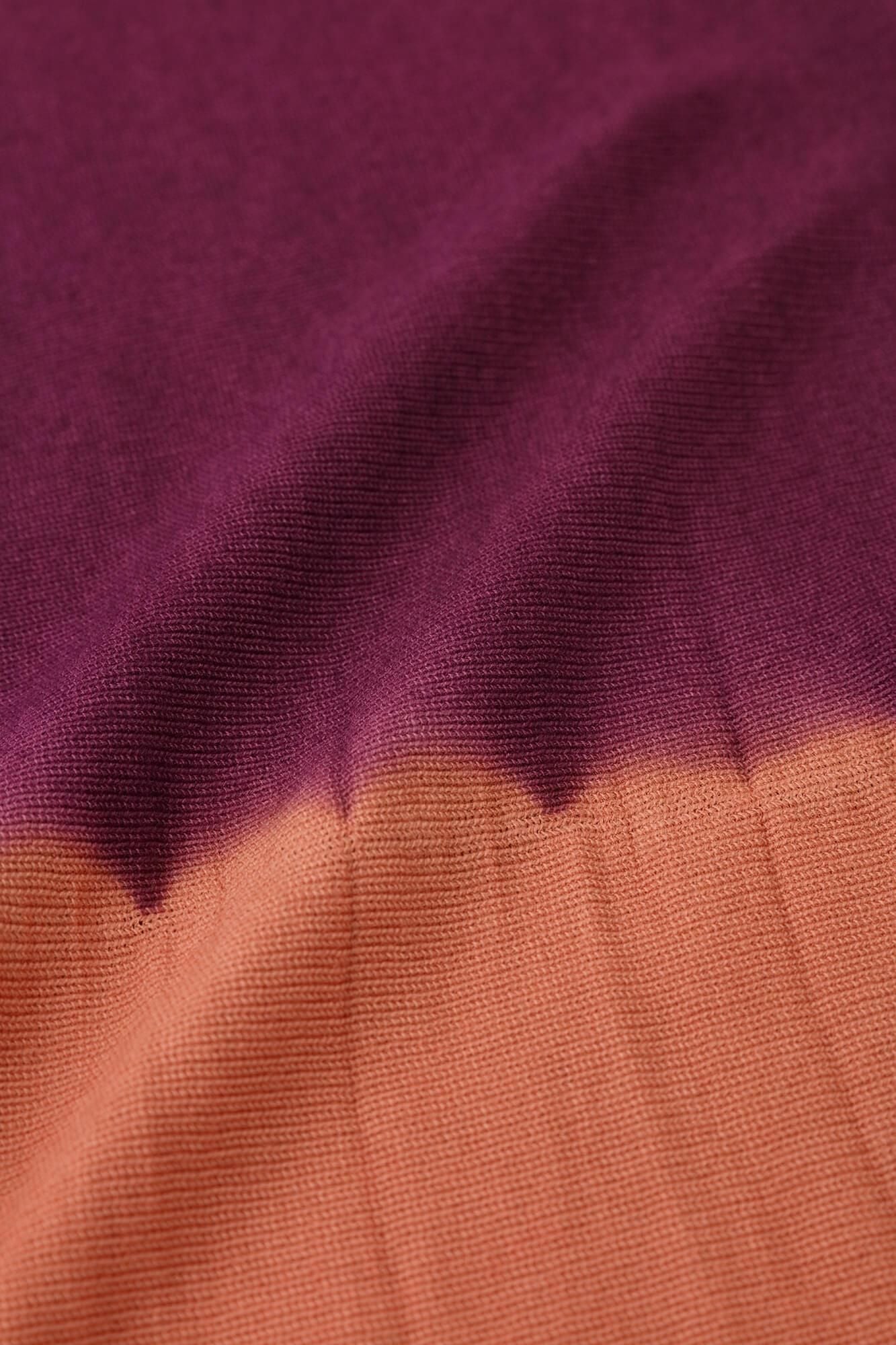 【net限定】たばた絞り 梳毛(そもう) はつき/染め分け 濃紫(こきむらさき)×薄紅(うすべに)