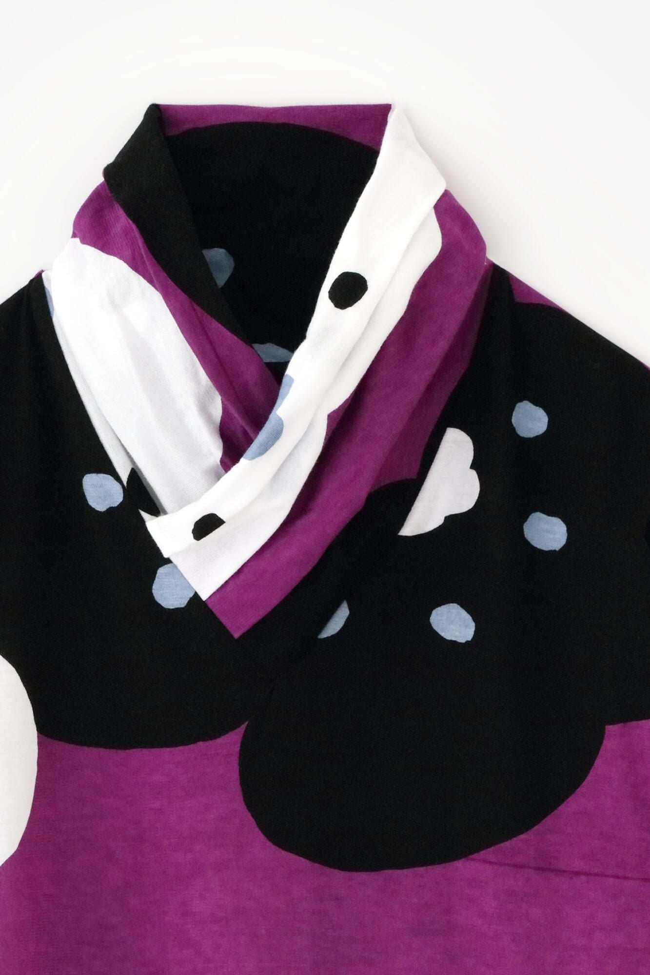 高領上衣/微笑 京紫色