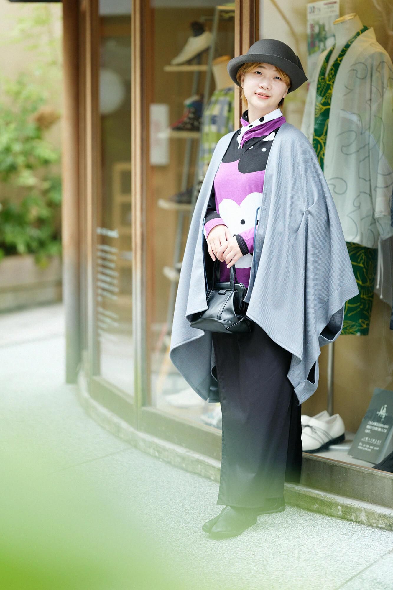 高領上衣/微笑 京紫色