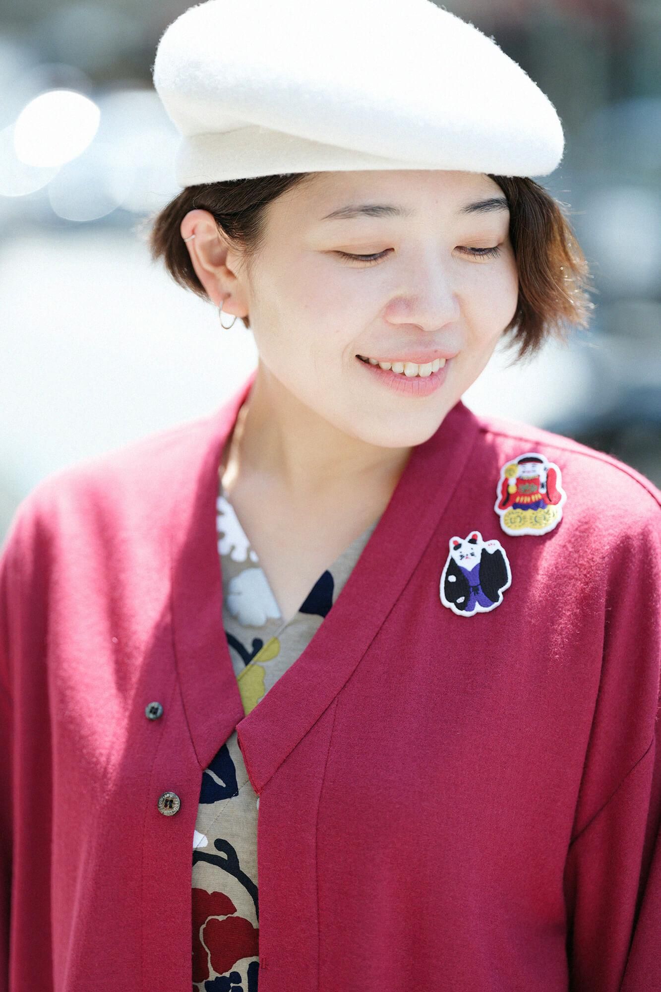 刺繍飾り(ししゅうかざり)/土人形(つちにんぎょう) 大黒(だいこく)さん