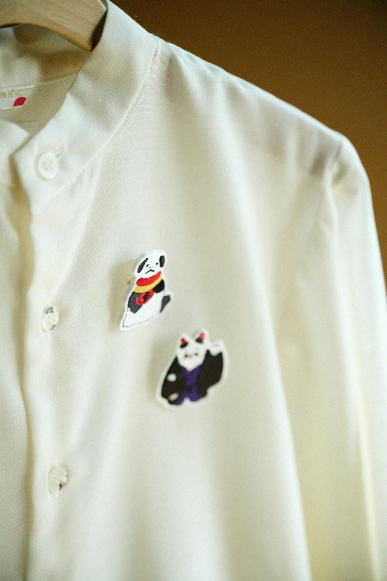 刺繍飾り(ししゅうかざり)/土人形(つちにんぎょう) 猫