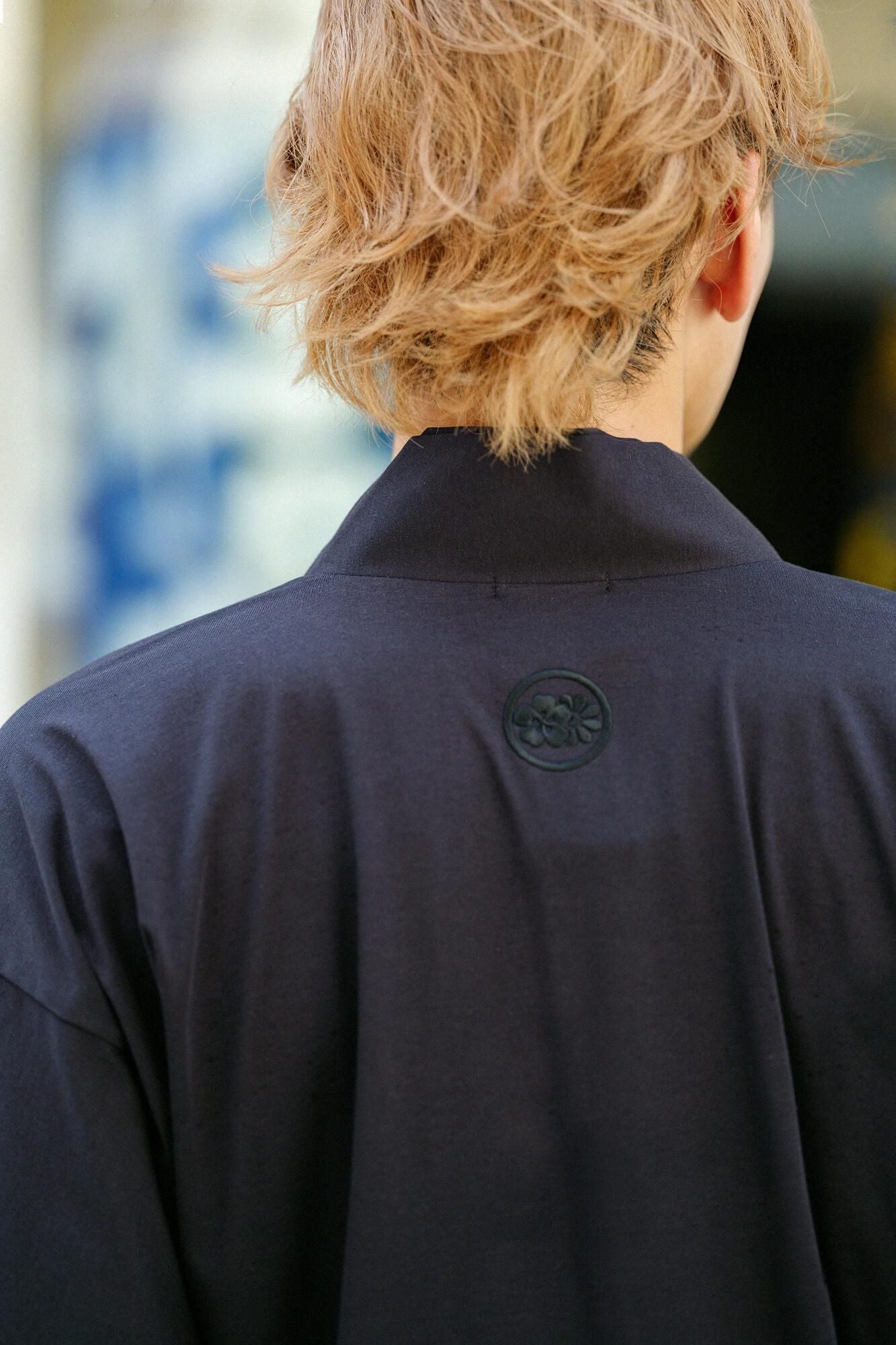 110雙線 超長棉半衿風靡/黑色