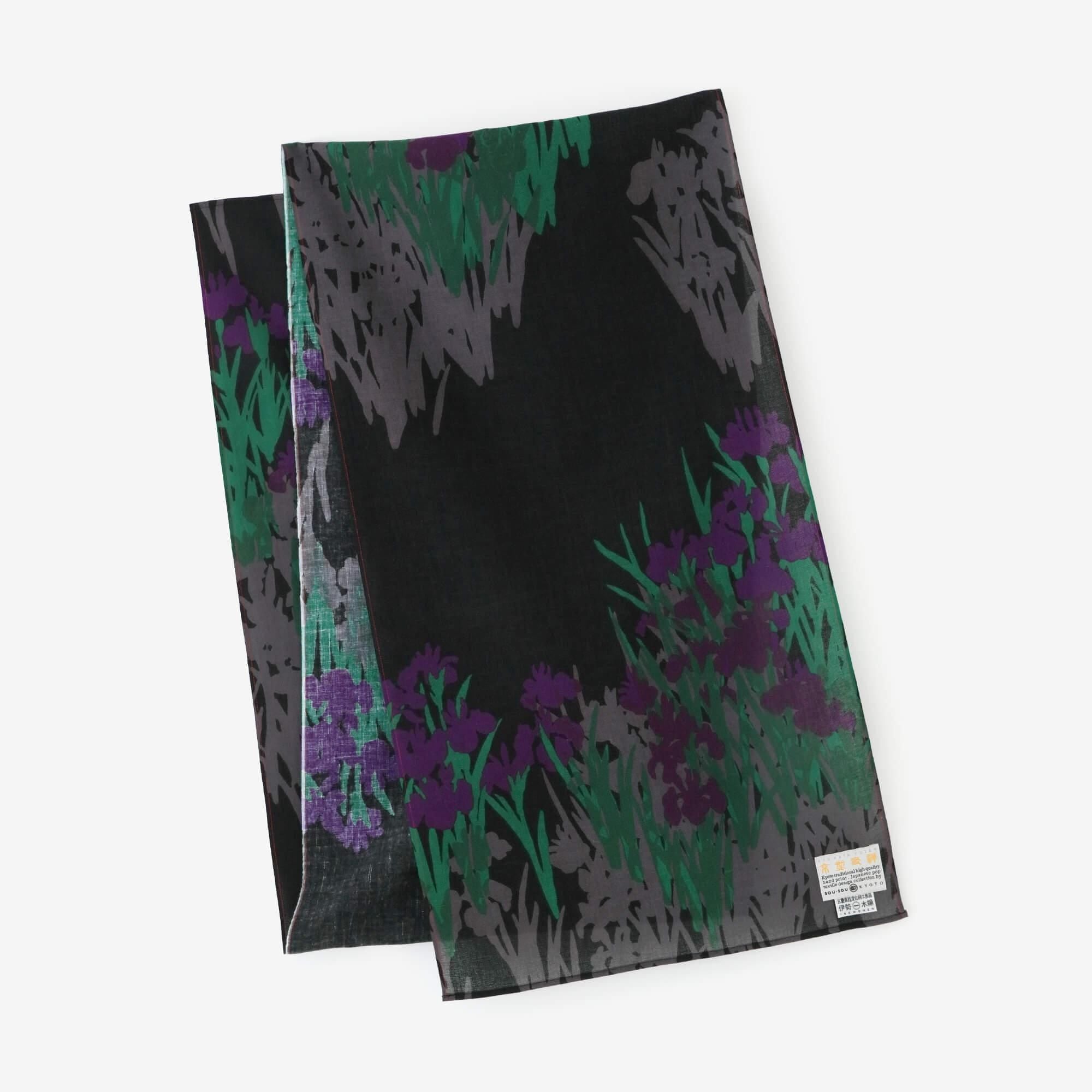 伊勢木綿 くびまき/光琳(こうりん) 燕子花図屏風(かきつばたずびょうぶ) 写し(うつし)