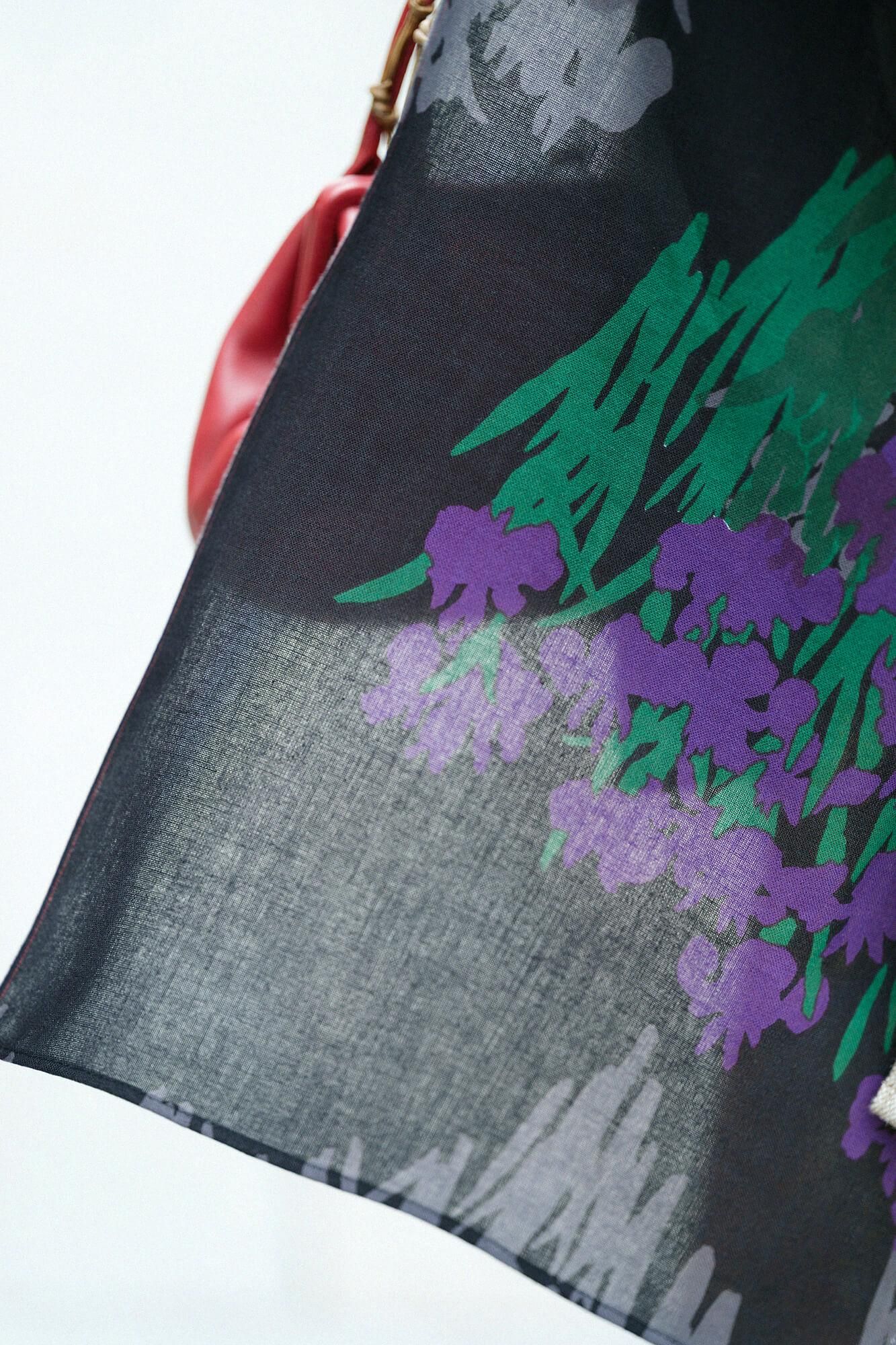 伊勢木綿 くびまき/光琳(こうりん) 燕子花図屏風(かきつばたずびょうぶ) 写し(うつし)