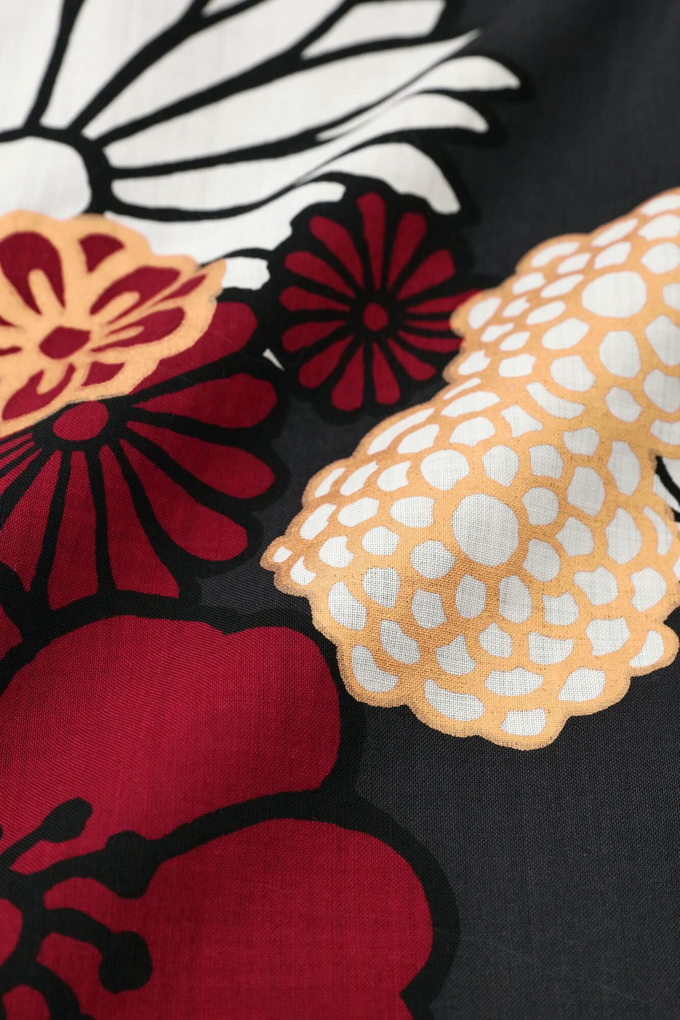 Muslin Wool Rectangular Dress / Gold Damask