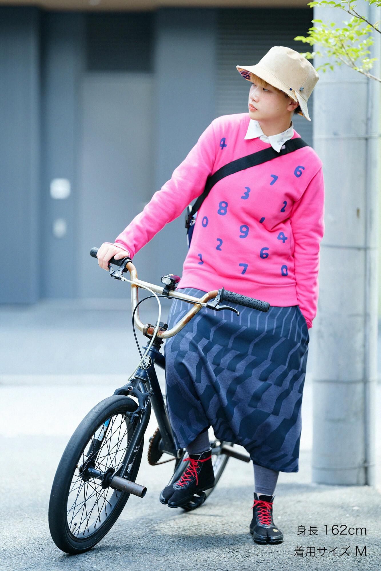 Soft Thermo(R)斜紋針織大文字山 飛鼠褲/漸段 灰藍色