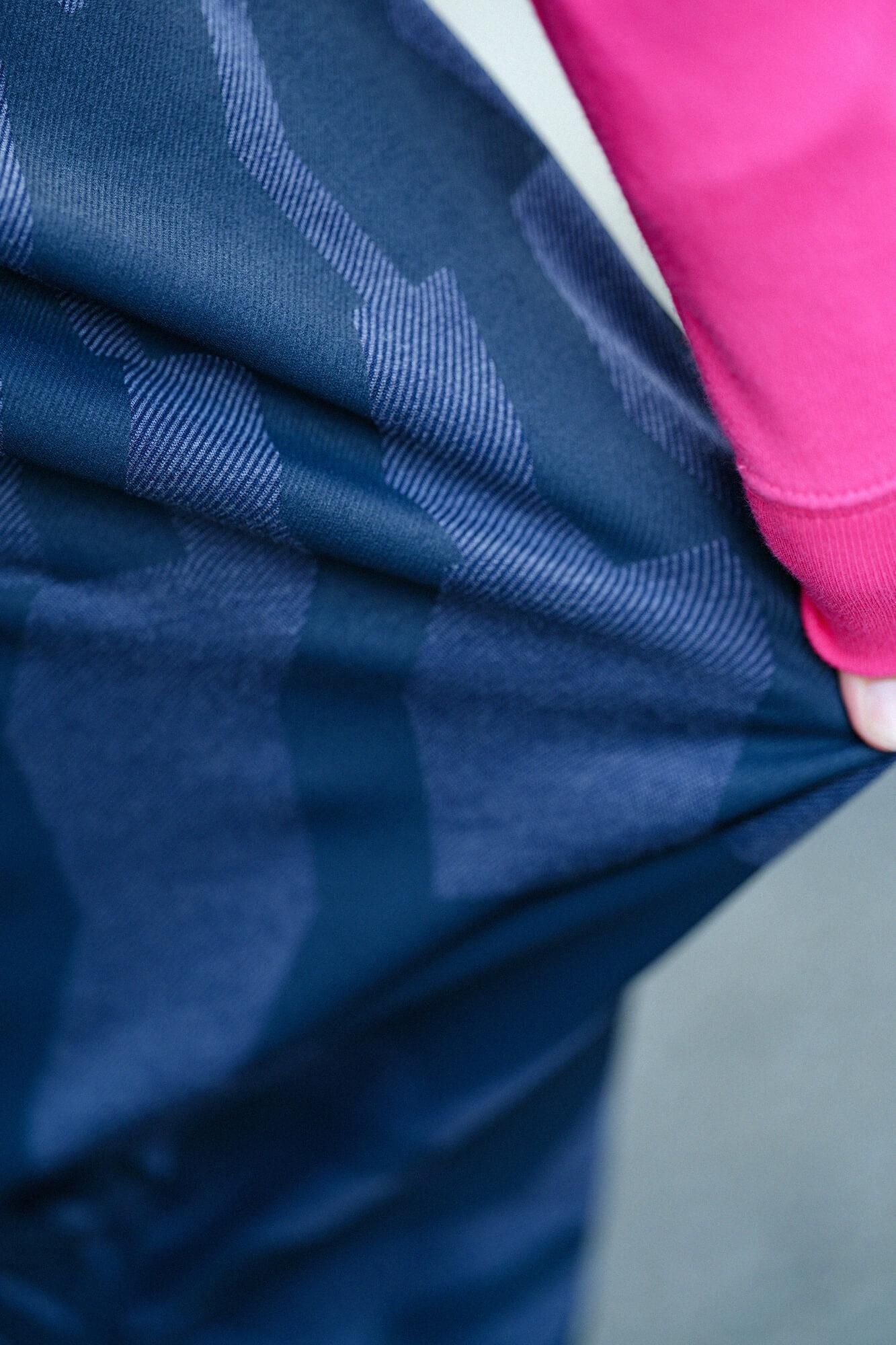 Soft Thermo(R)斜紋針織大文字山 飛鼠褲/漸段 灰藍色