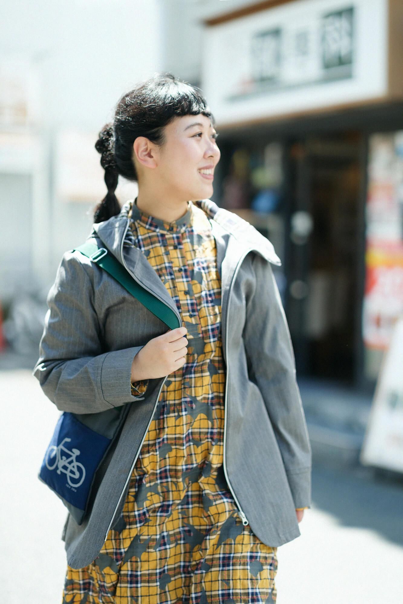 人字节检查H.N.骑自行车连衣裙/ohreka