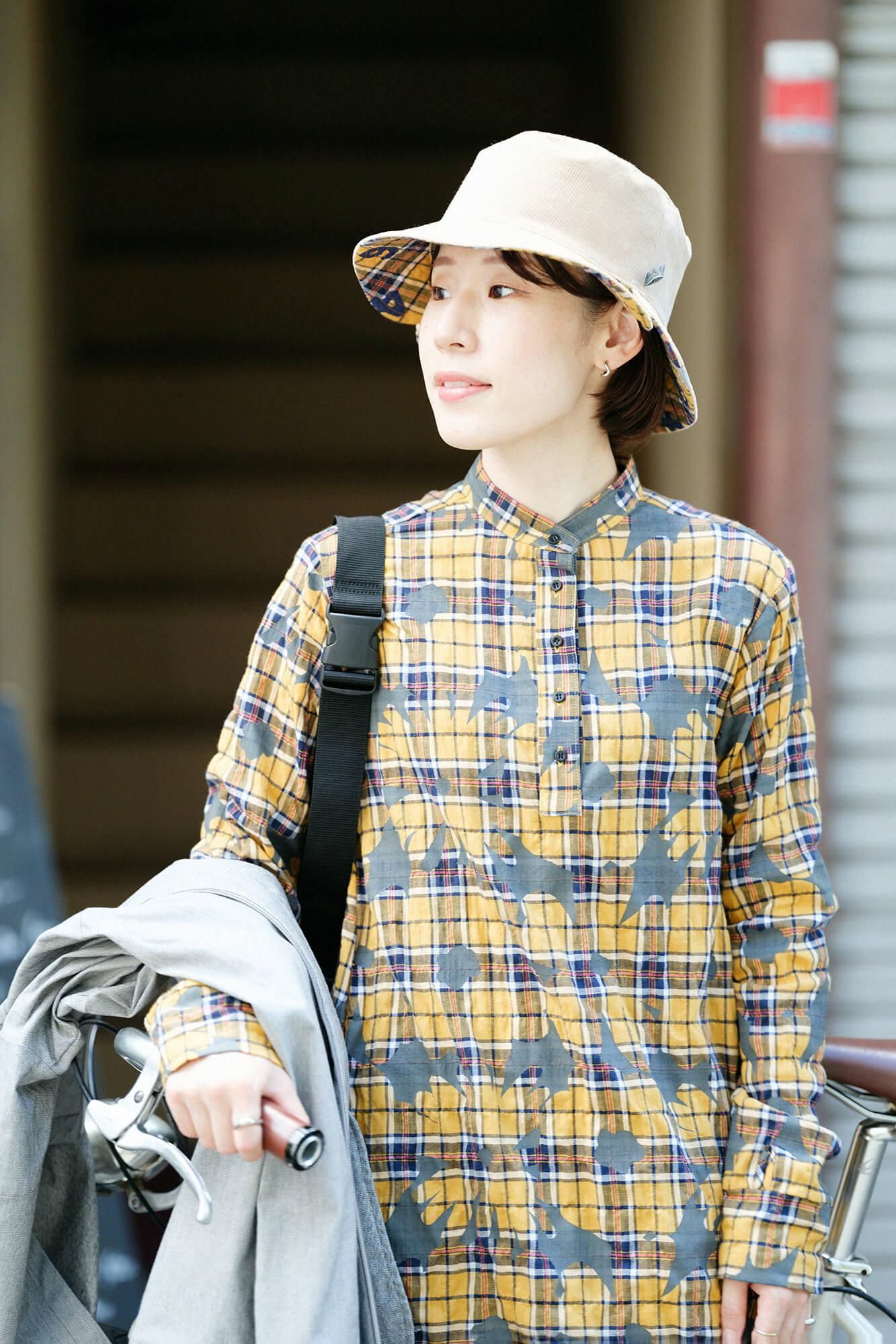 人字节检查H.N.骑自行车连衣裙/ohreka