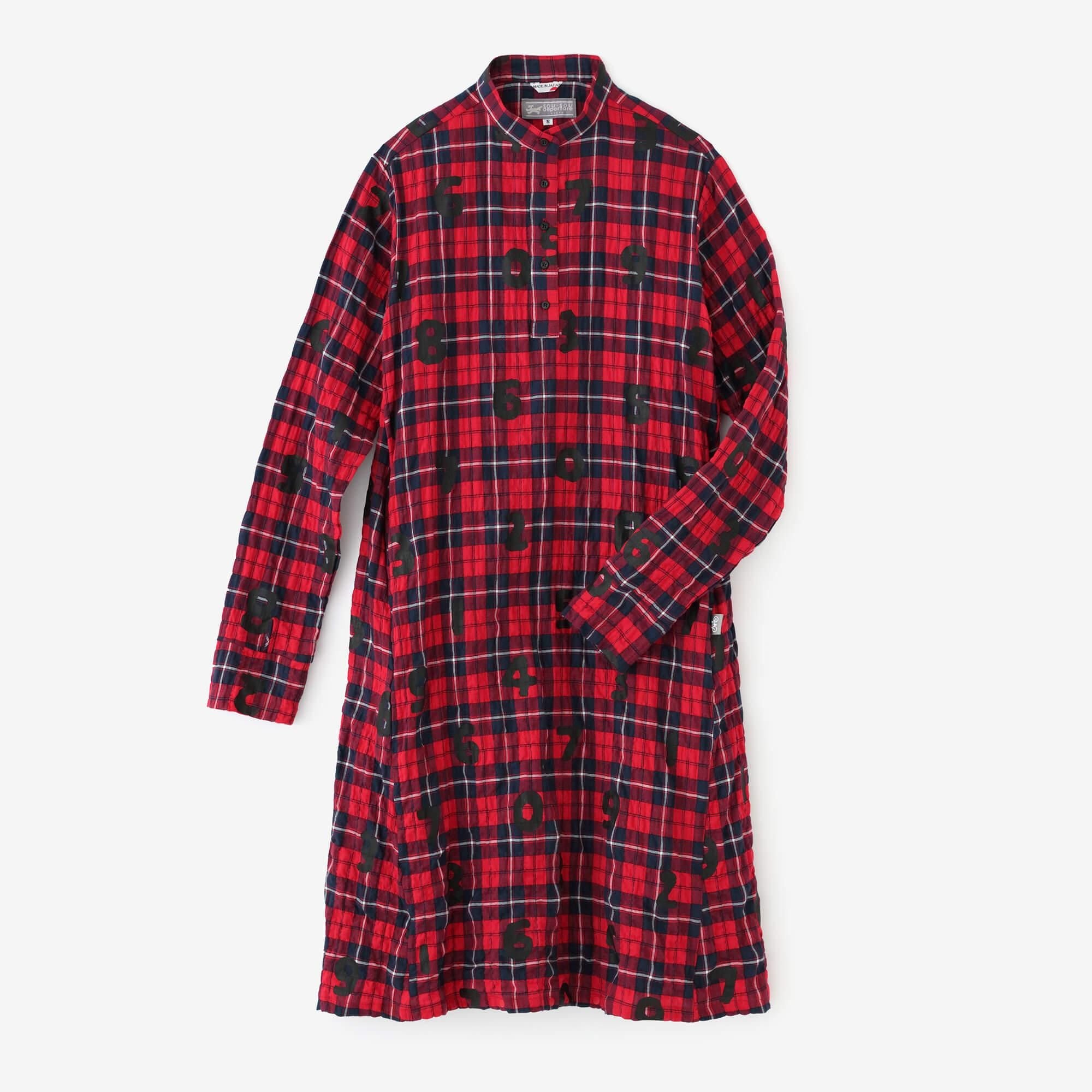 Herringbone Check H.N.BIKE One-piece Dress / SO-SU-U Scarlet