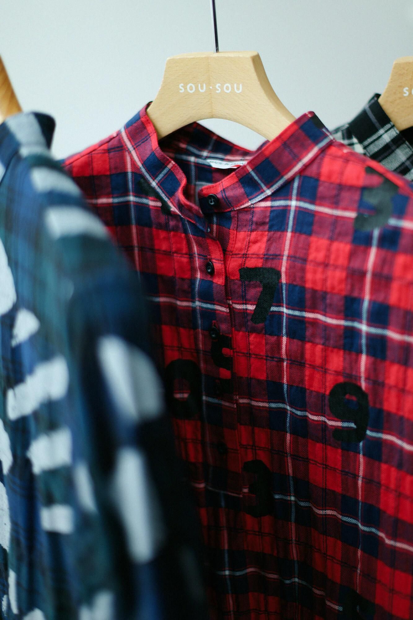 Herringbone Check H.N.BIKE One-piece Dress / SO-SU-U Scarlet