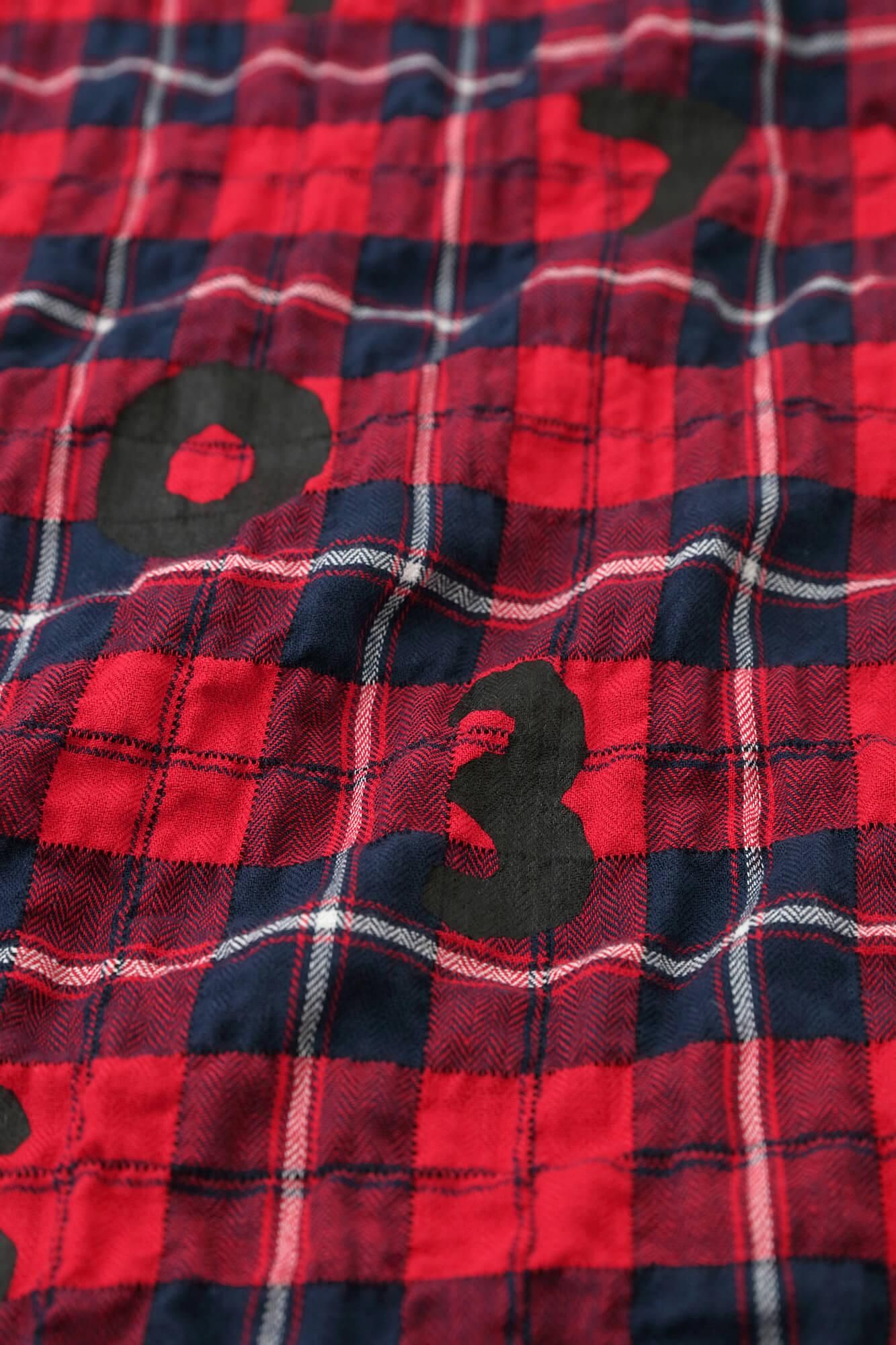 Herringbone Check H.N.BIKE One-piece Dress / SO-SU-U Scarlet