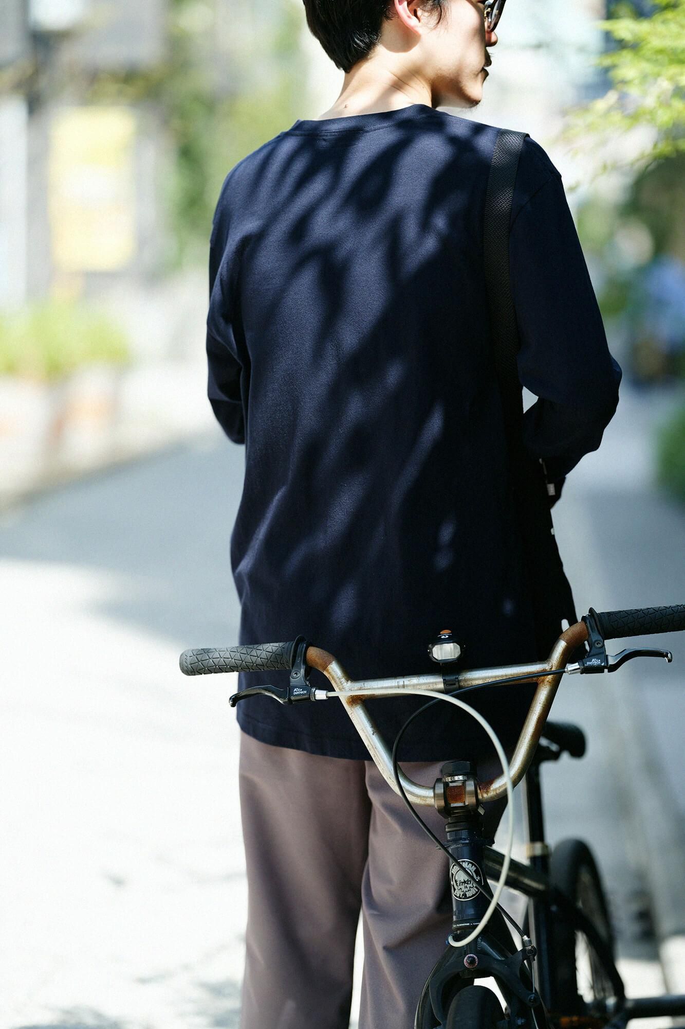 Long-sleeved escape Pocket T-shirt / Navy