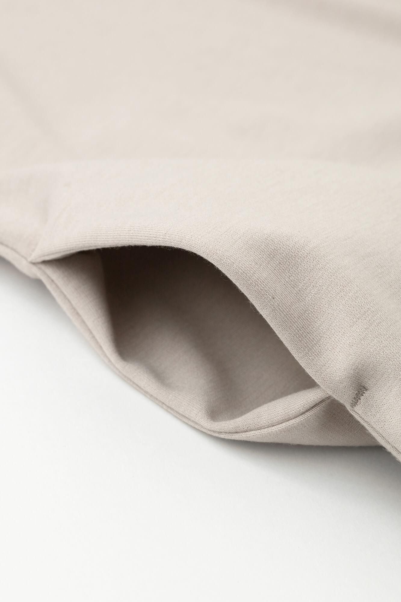 Pontiloma-L/A-Tunika mit U-Boot-Ausschnitt aus Wollmischung/Grauweiß