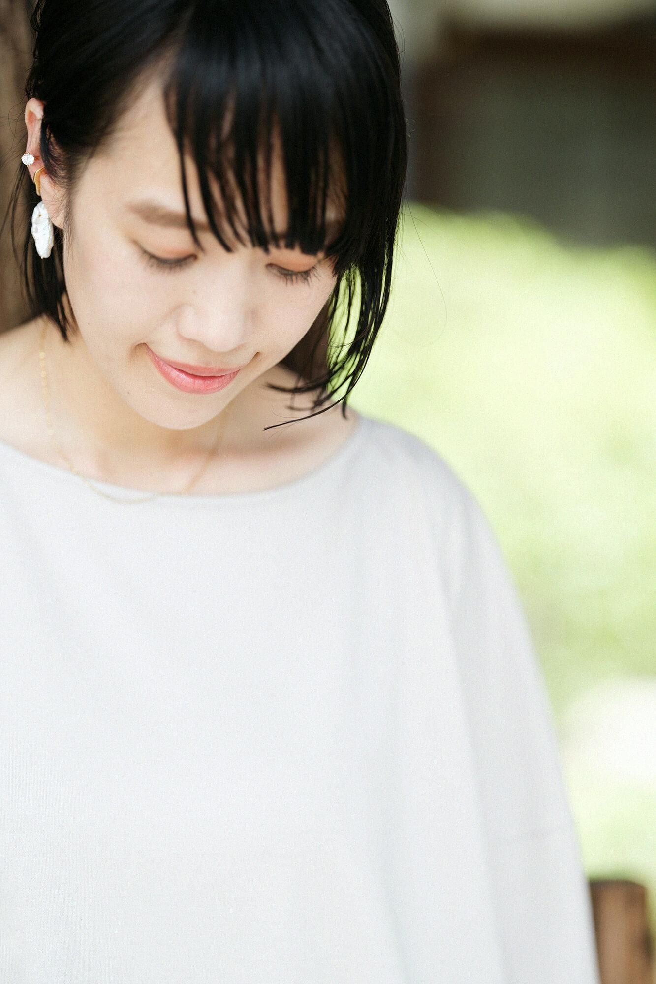 Pontiloma-L/A-Tunika mit U-Boot-Ausschnitt aus Wollmischung/Grauweiß