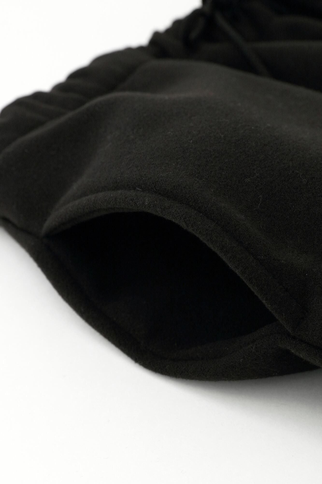 【online한정】멜턴 이지 테이퍼드 팬츠/검은색