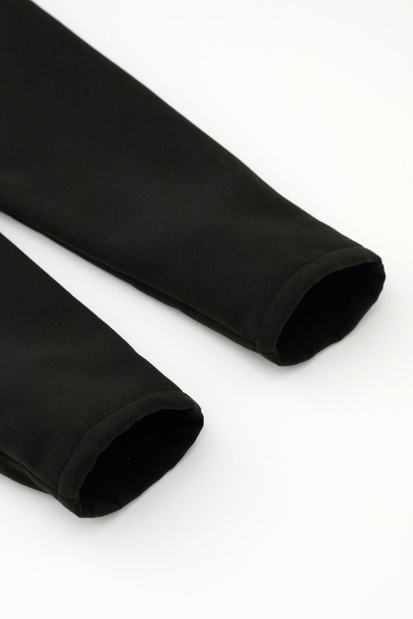 【online한정】멜턴 이지 테이퍼드 팬츠/검은색