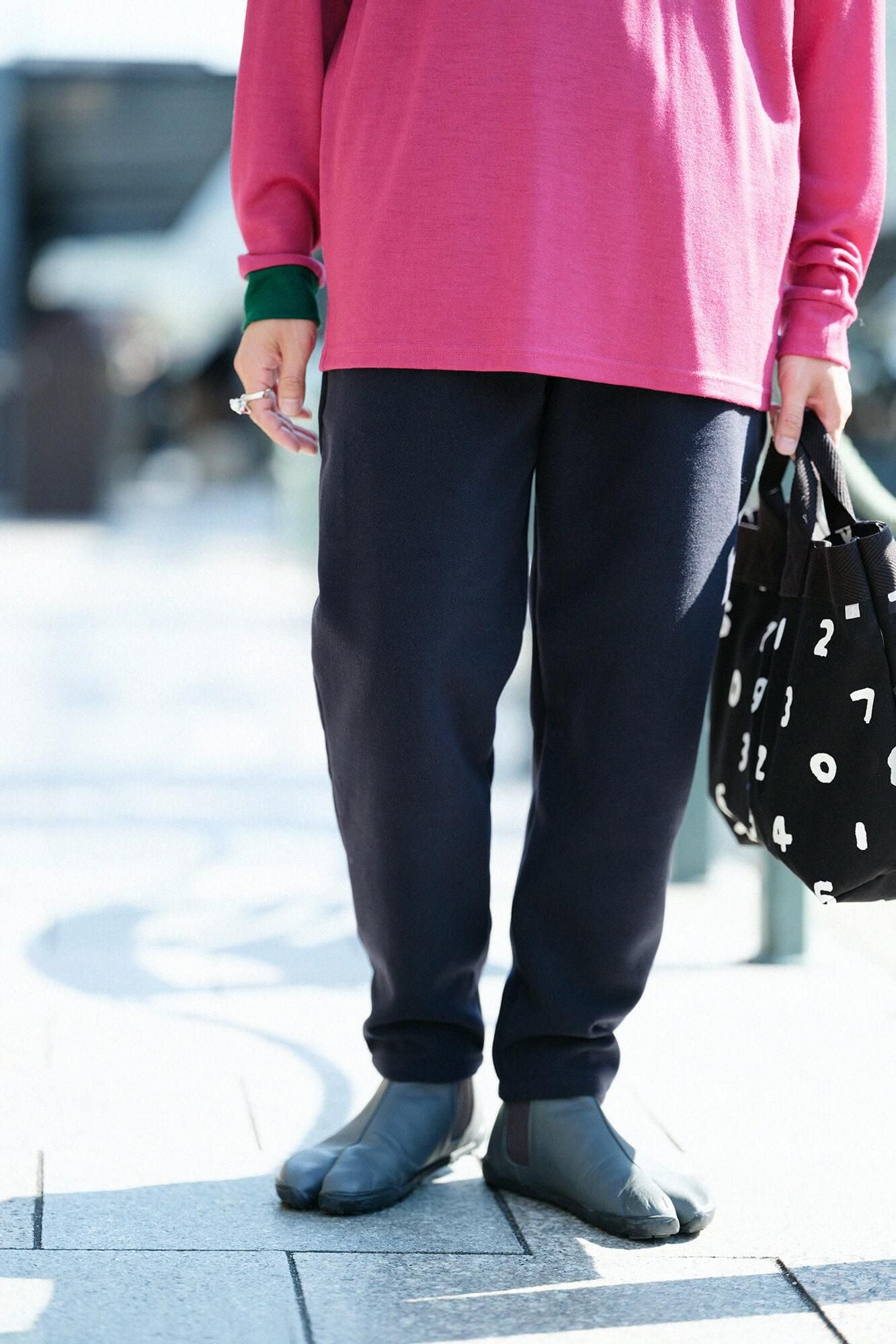 멜턴 이지 테이퍼드 팬츠/남색