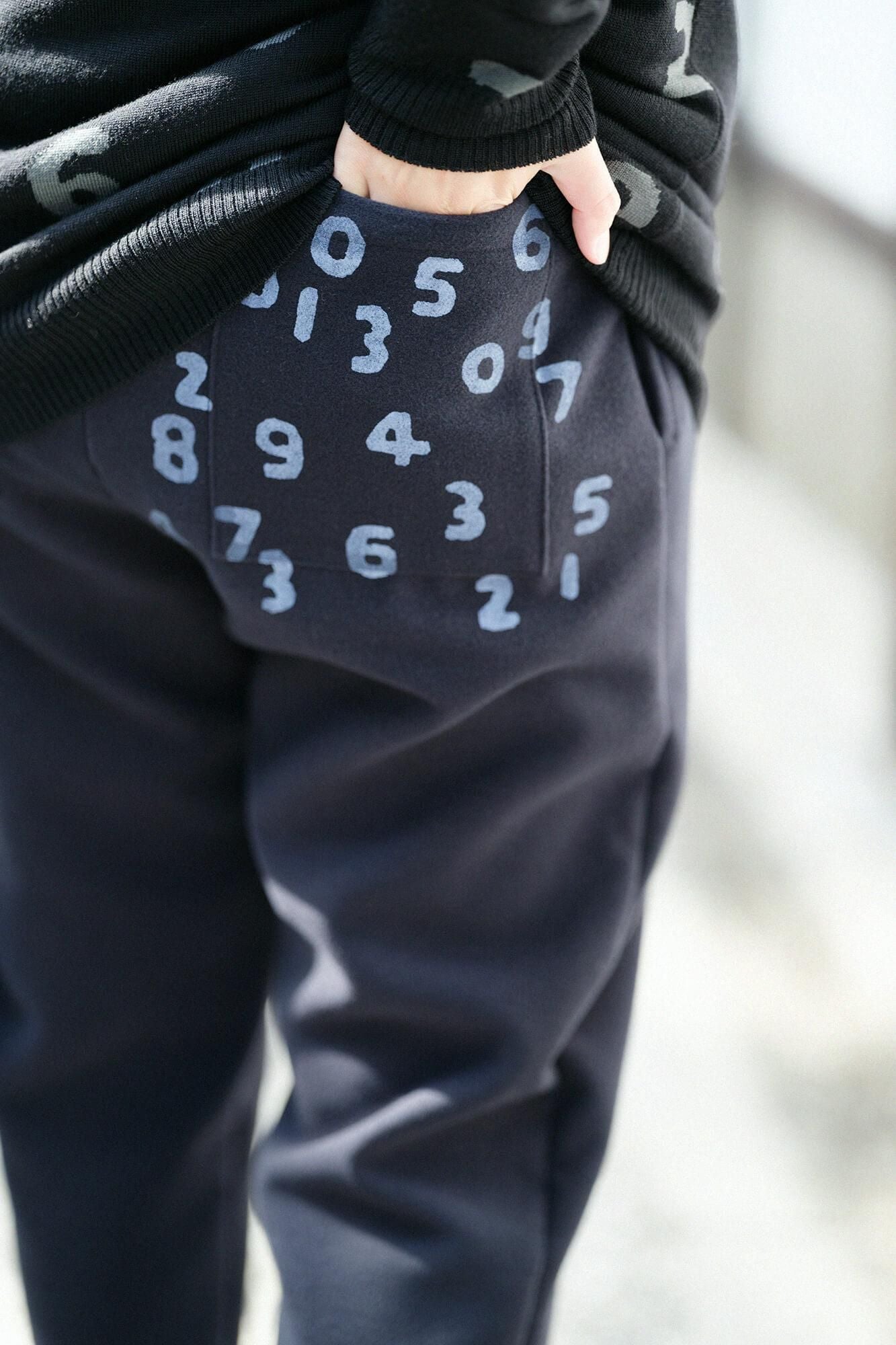 멜턴 이지 테이퍼드 팬츠/남색