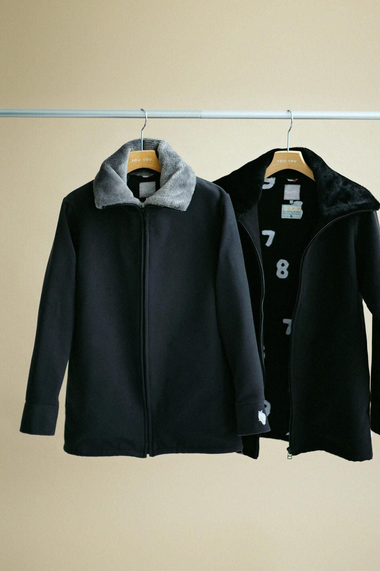 【官網限定】麥爾登立領外套/黑色× SO-SU-U十數