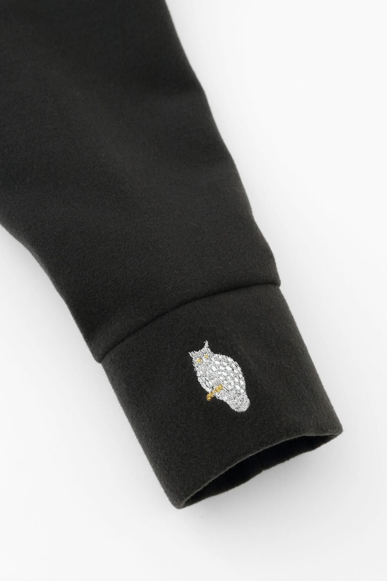 【net limited】Melton High-neck Blouson / Dark Grey × SO-SU-U