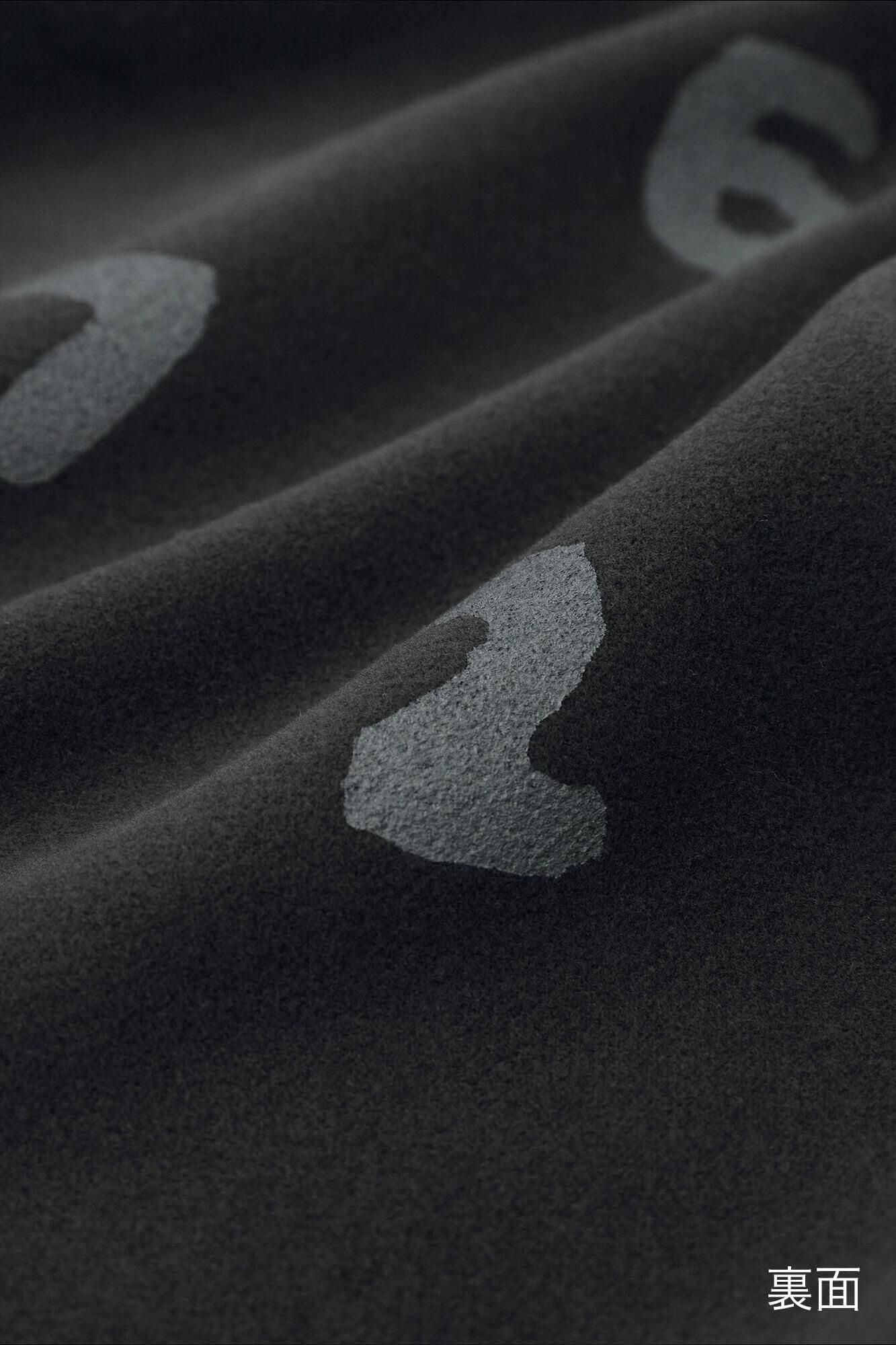 【net limited】Melton High-neck Blouson / Dark Grey × SO-SU-U