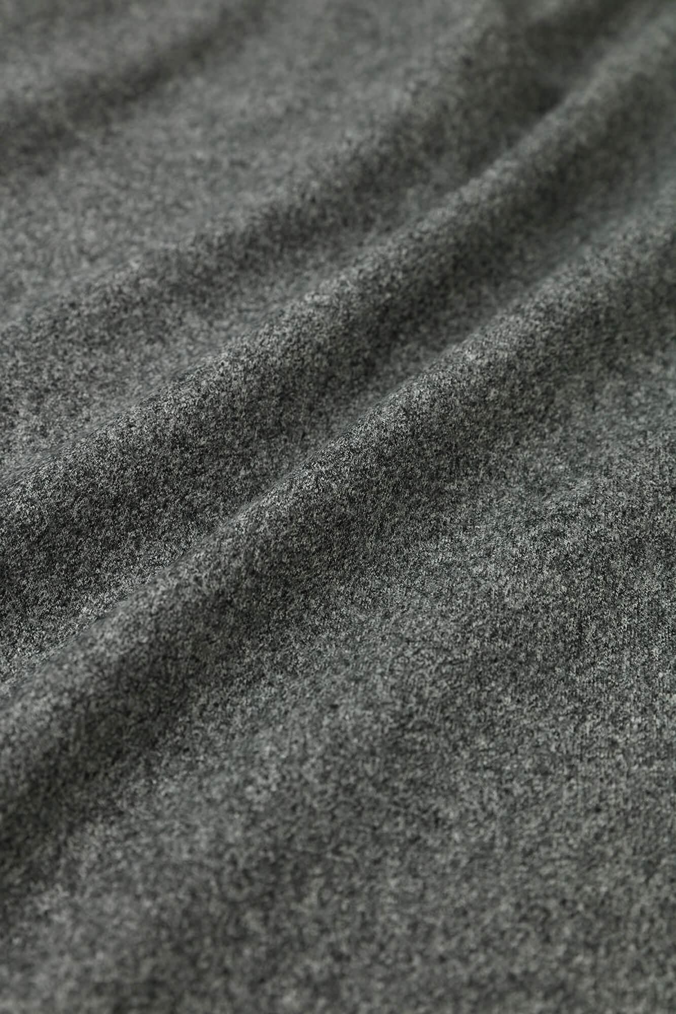 Super 100's 羊毛V領輕型外套/灰墨色