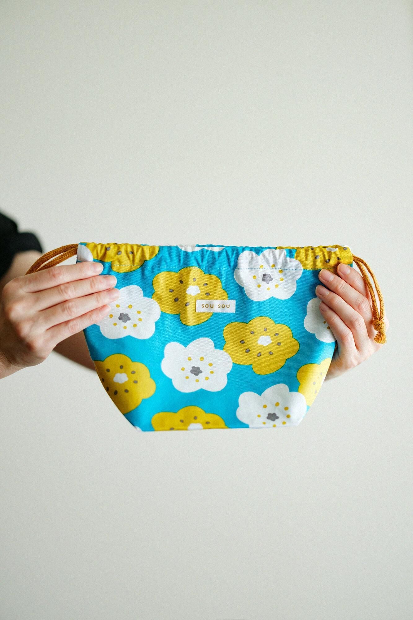 SOU・SOU×丸眞便當抽繩袋/微笑