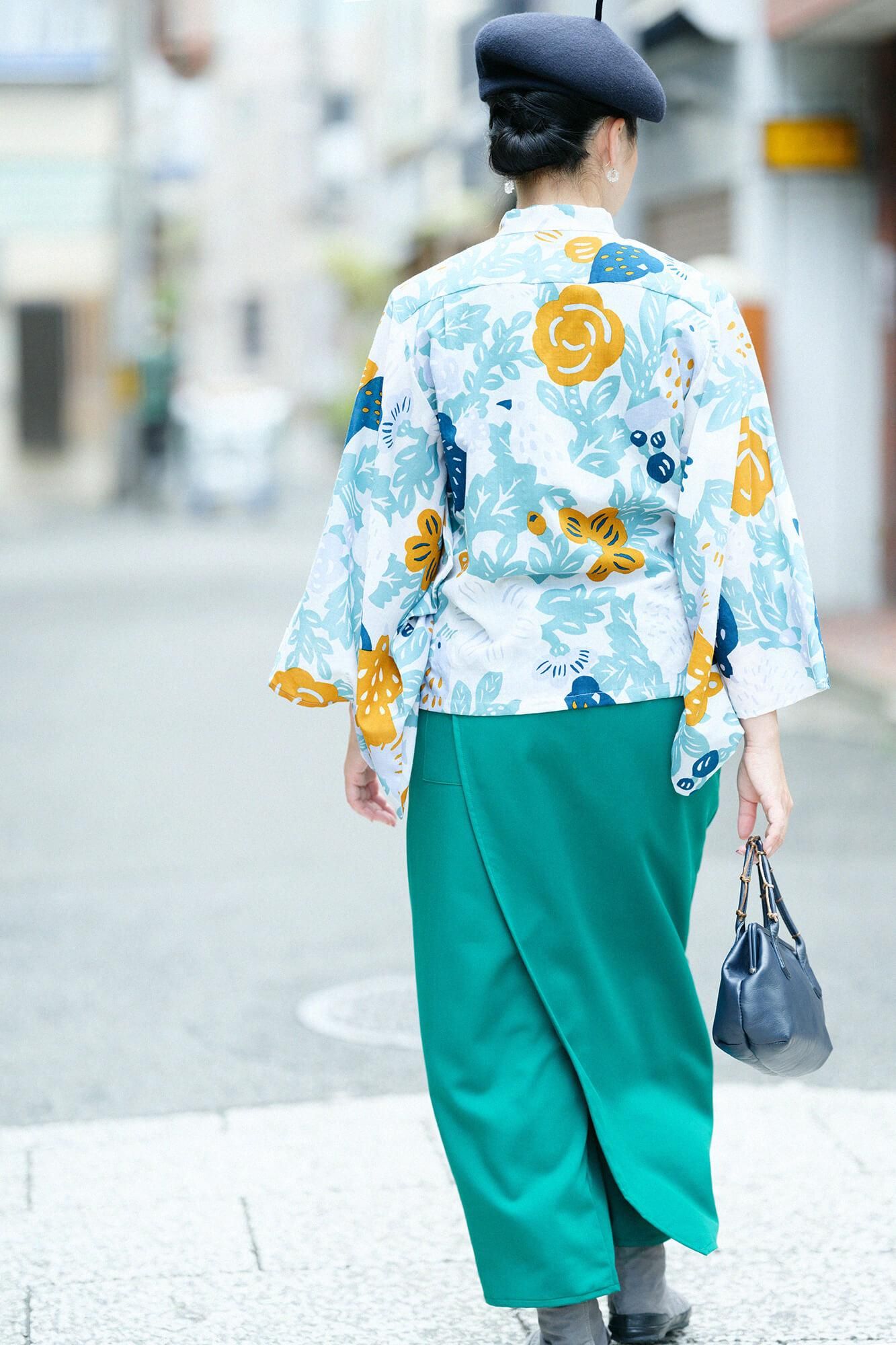 Shin Tencel Wrap Hakama Pants / Green