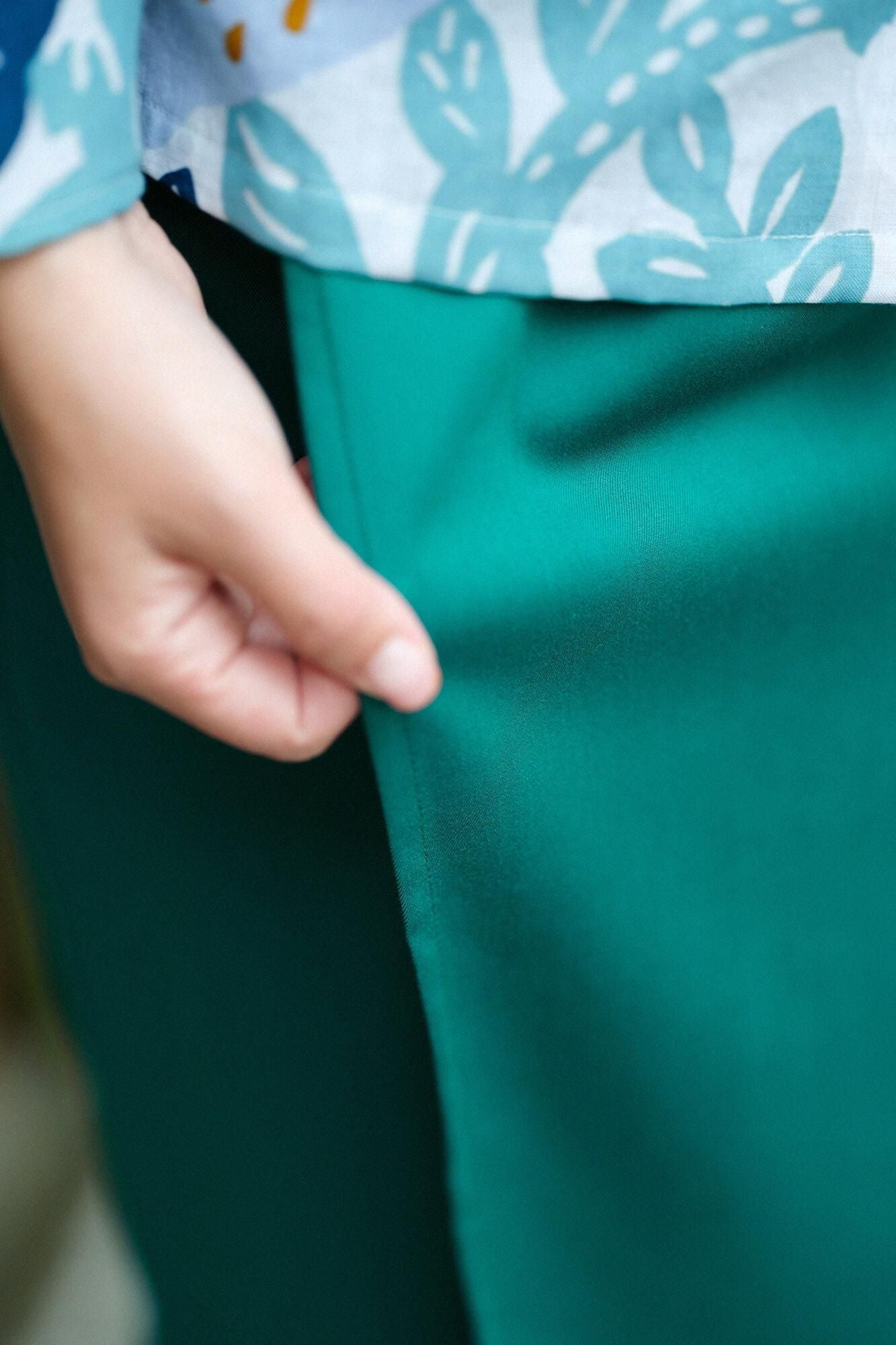 Shin Tencel Wrap Hakama Pants / Green