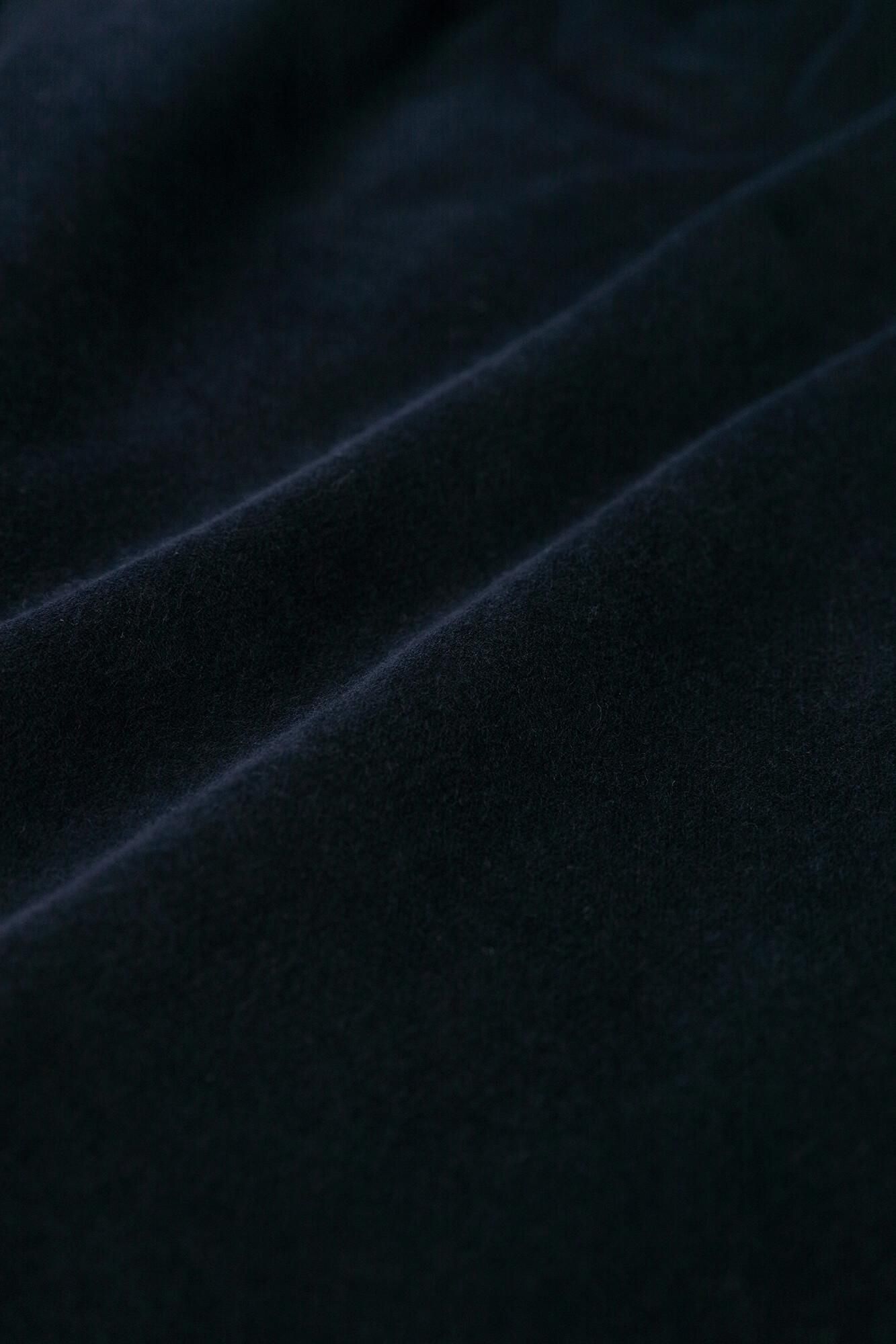 伸 天鵝絨 二褶 細腿褲/暗藍色