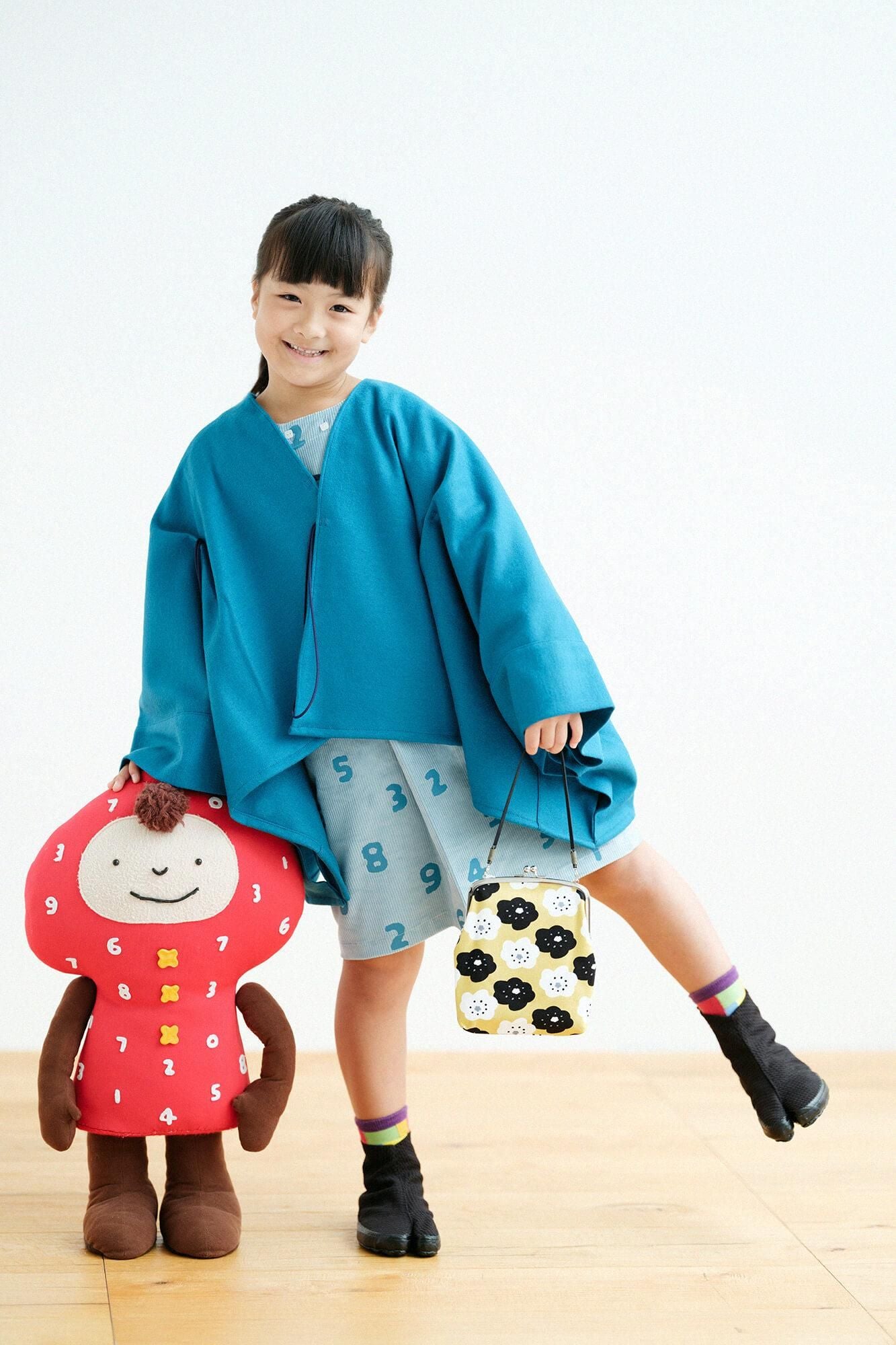 ●燈芯絨 圓弧袖貫頭衣/SO-SU-U 十數 淡藍色