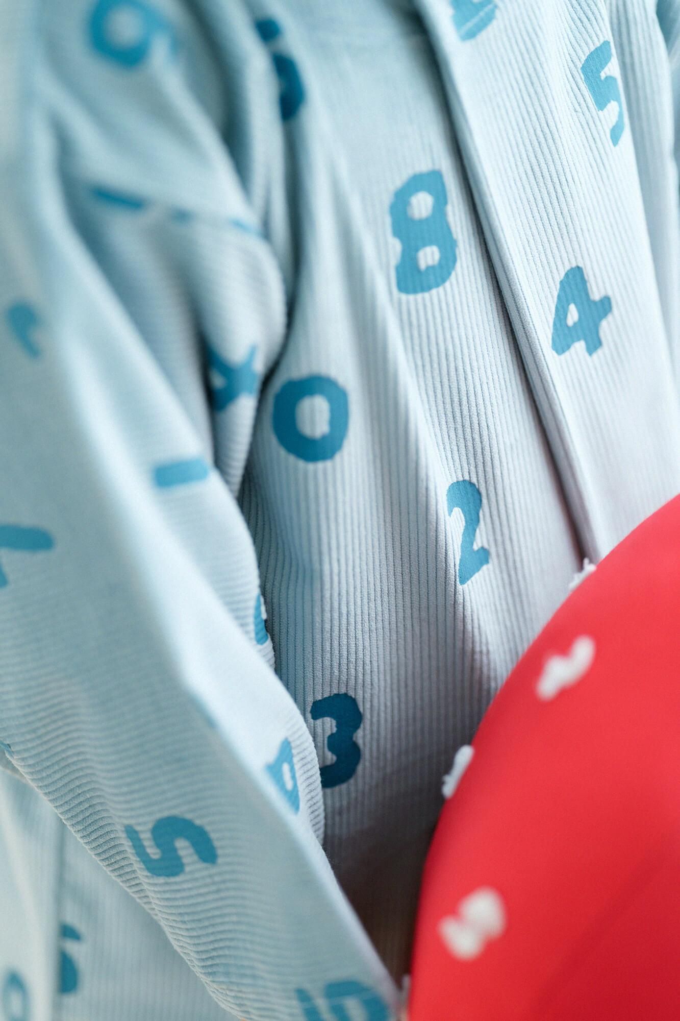 ●燈芯絨 圓弧袖貫頭衣/SO-SU-U 十數 淡藍色