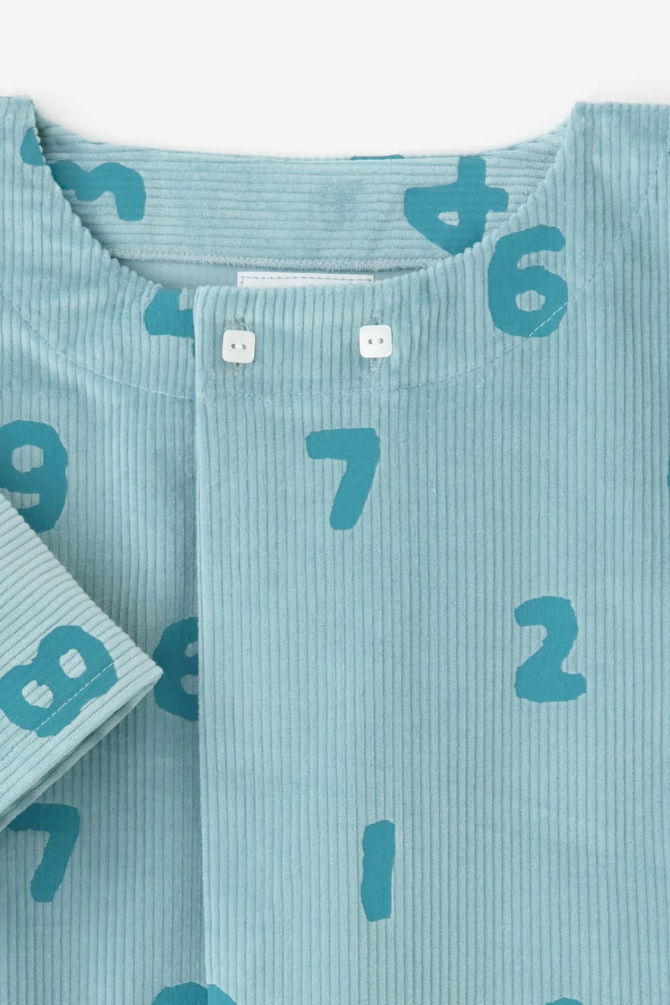 ●燈芯絨 圓弧袖貫頭衣/SO-SU-U 十數 淡藍色