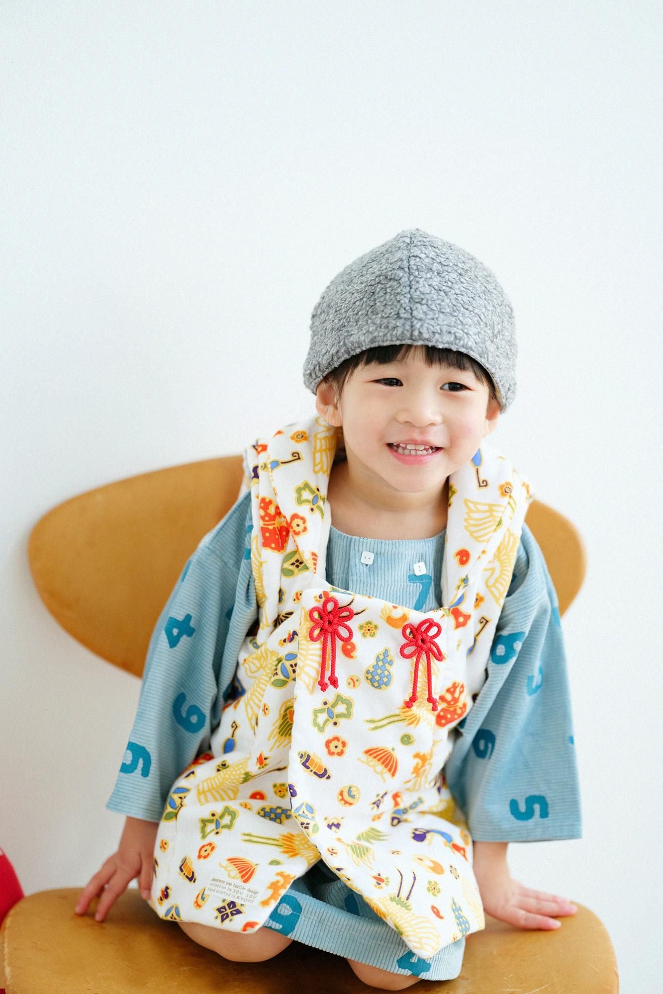 ●燈芯絨 圓弧袖貫頭衣/SO-SU-U 十數 淡藍色