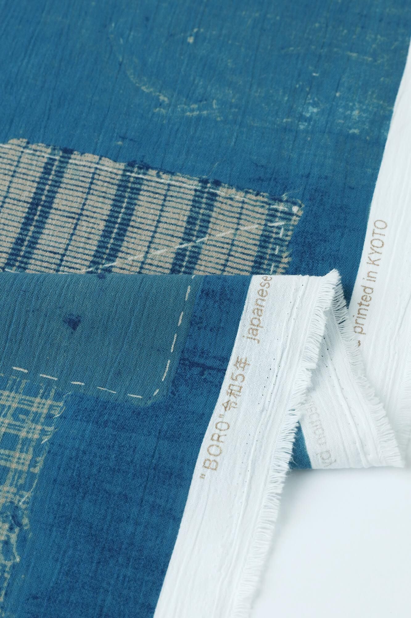 Textile(Chizimi cotton Sakao Orimono)/BORO<50cm>