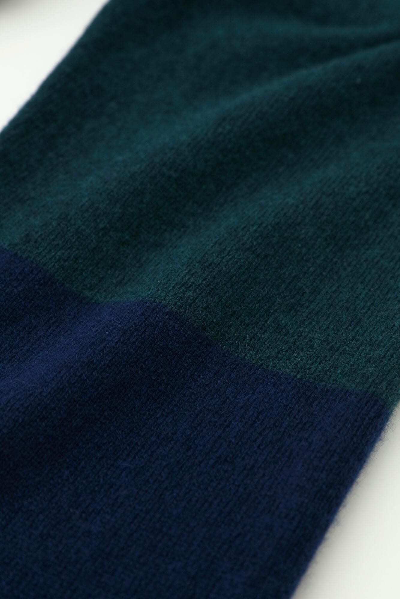 SOU・SOU× 알파 캐시미어 색이 다른소매 마키에리(다른 녹색 칼라)/깊이 녹색 바디 (깊이 녹색 바디)