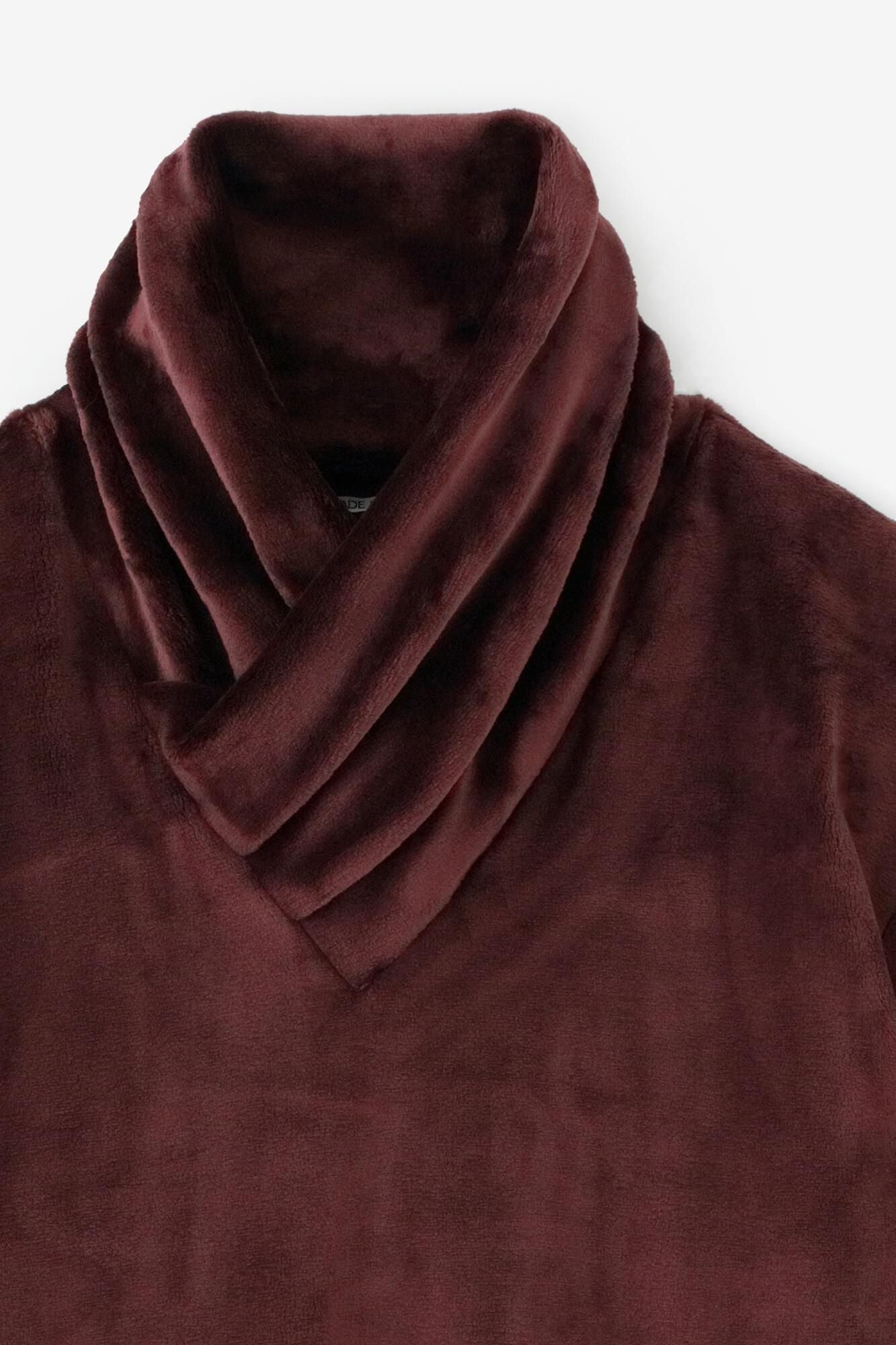 【net限定】ボンバーヒート(R) 天鵞絨編(びろうどあみ) 衿巻ジバン/黒鳶(くろとび)