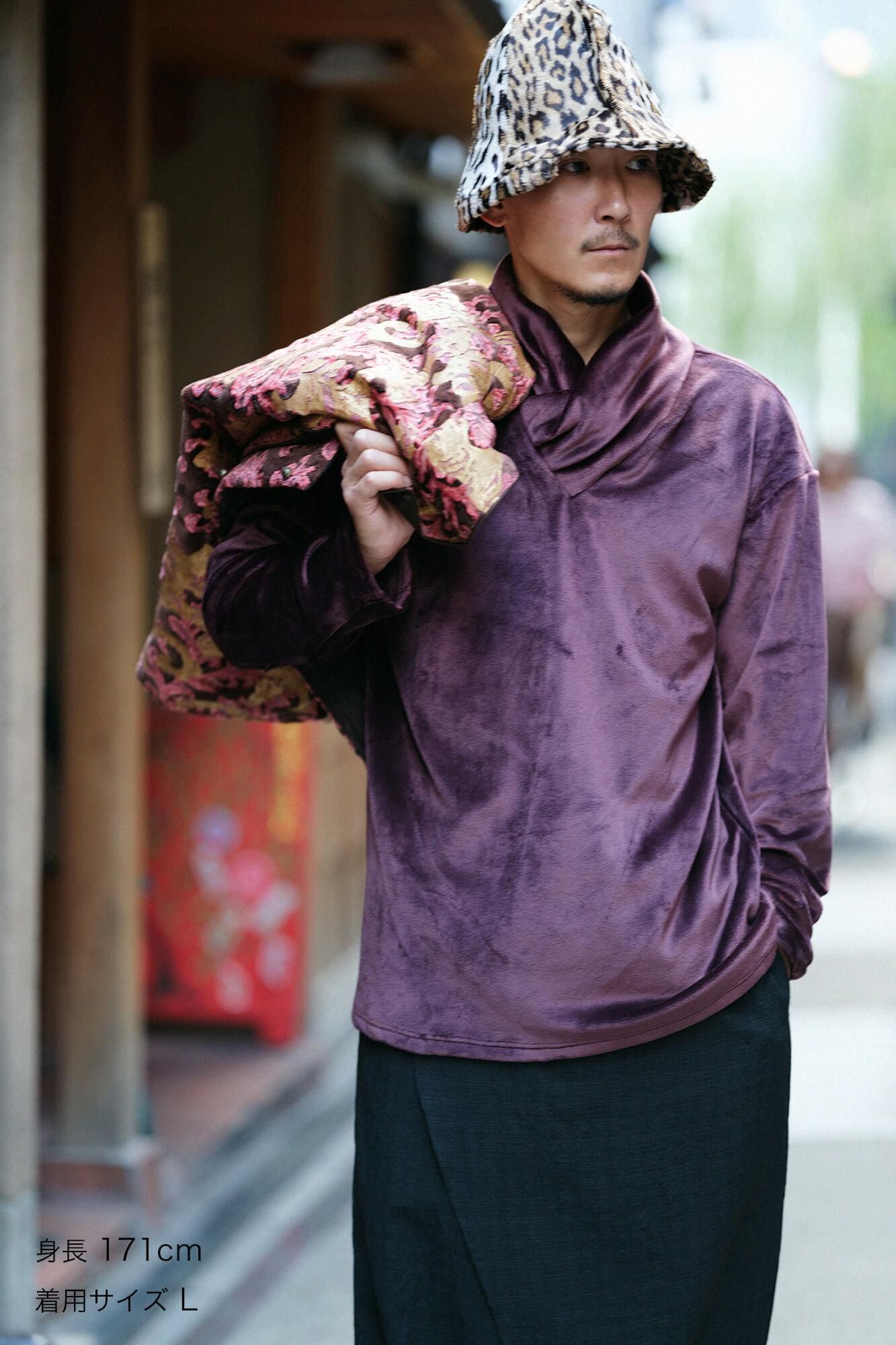 【net限定】ボンバーヒート(R) 天鵞絨編(びろうどあみ) 衿巻ジバン/黒鳶(くろとび)