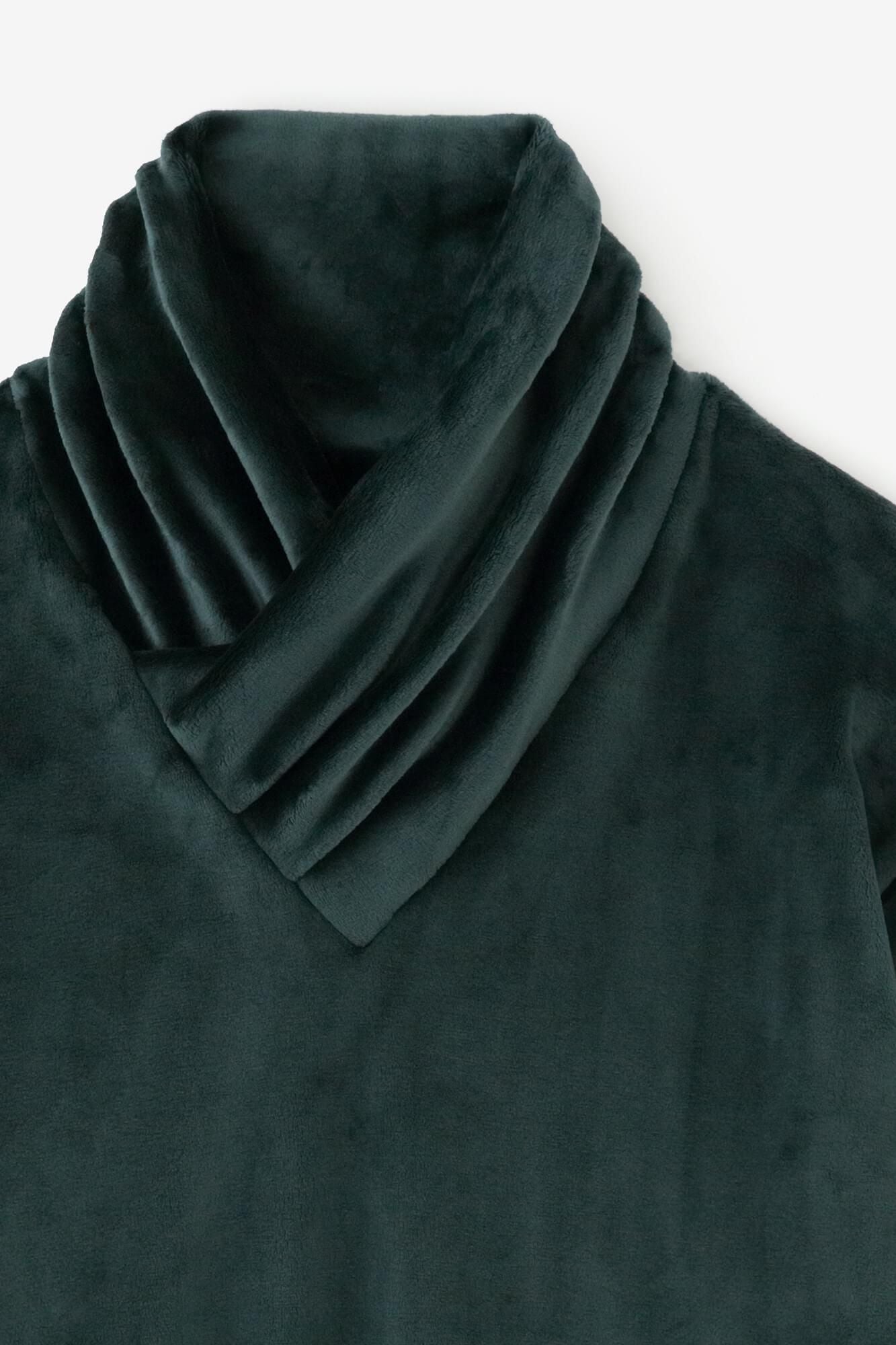 Bomber Heat (R) Velvet Knit Turtle Neck Shirt / Dark Green