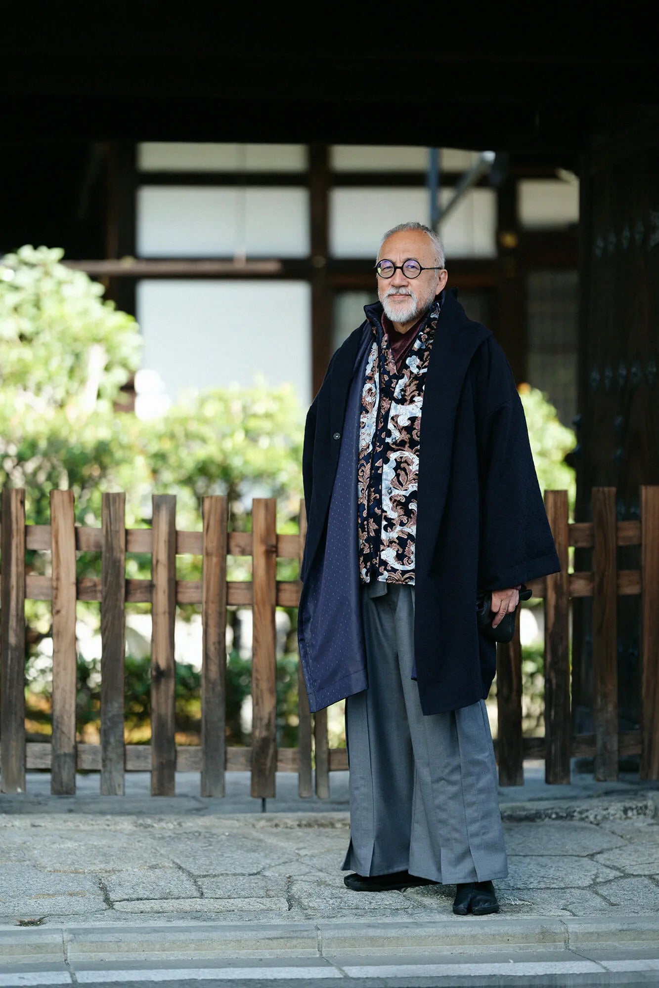 Moket Jinbaori (veste de cérémonie en textile traditionnel) Naka-wata-awase / Yamadodō (motif de montagnes en colère) Nōkon (bleu profond)
