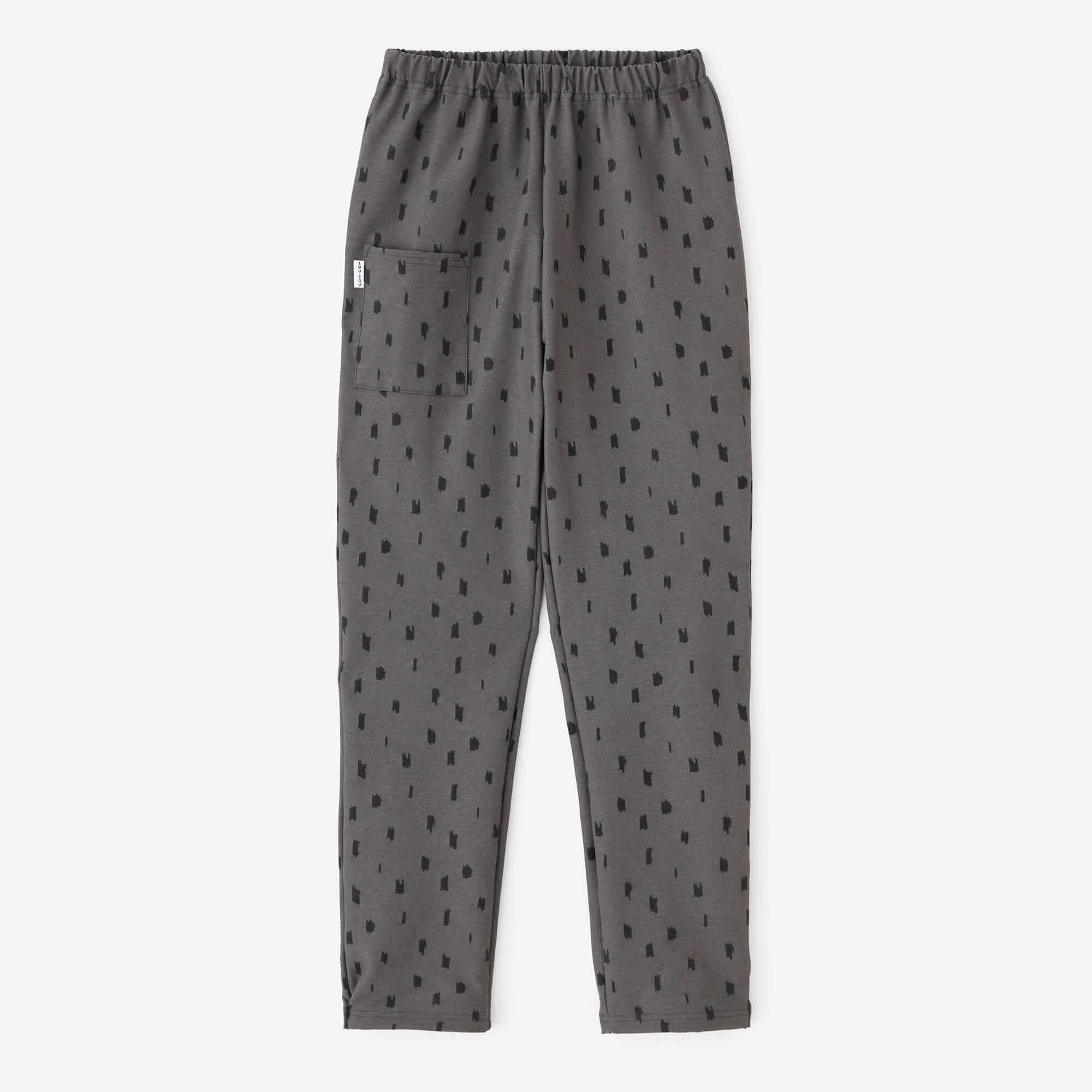 【net Limited】Fine Brushed Hair Twill Weave Slim-type Leggings Pants / Scattered Clouds Lead Color