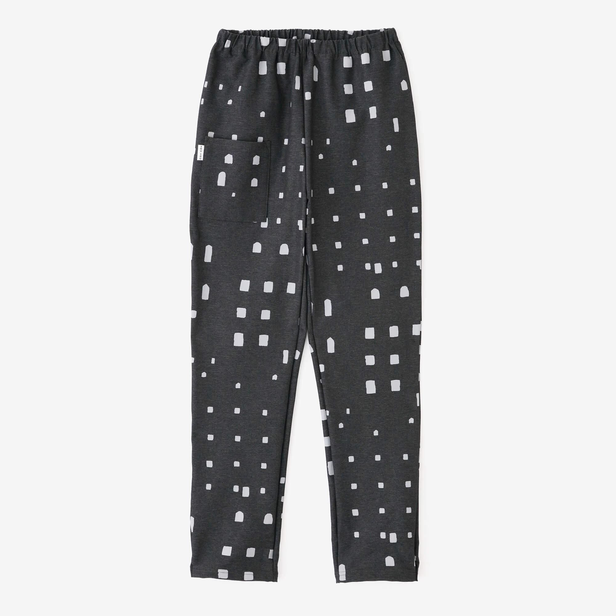 【net Limited】Fine Brushed Hair Twill Weave Slim-type Leggings Pants / Window Dark Grey