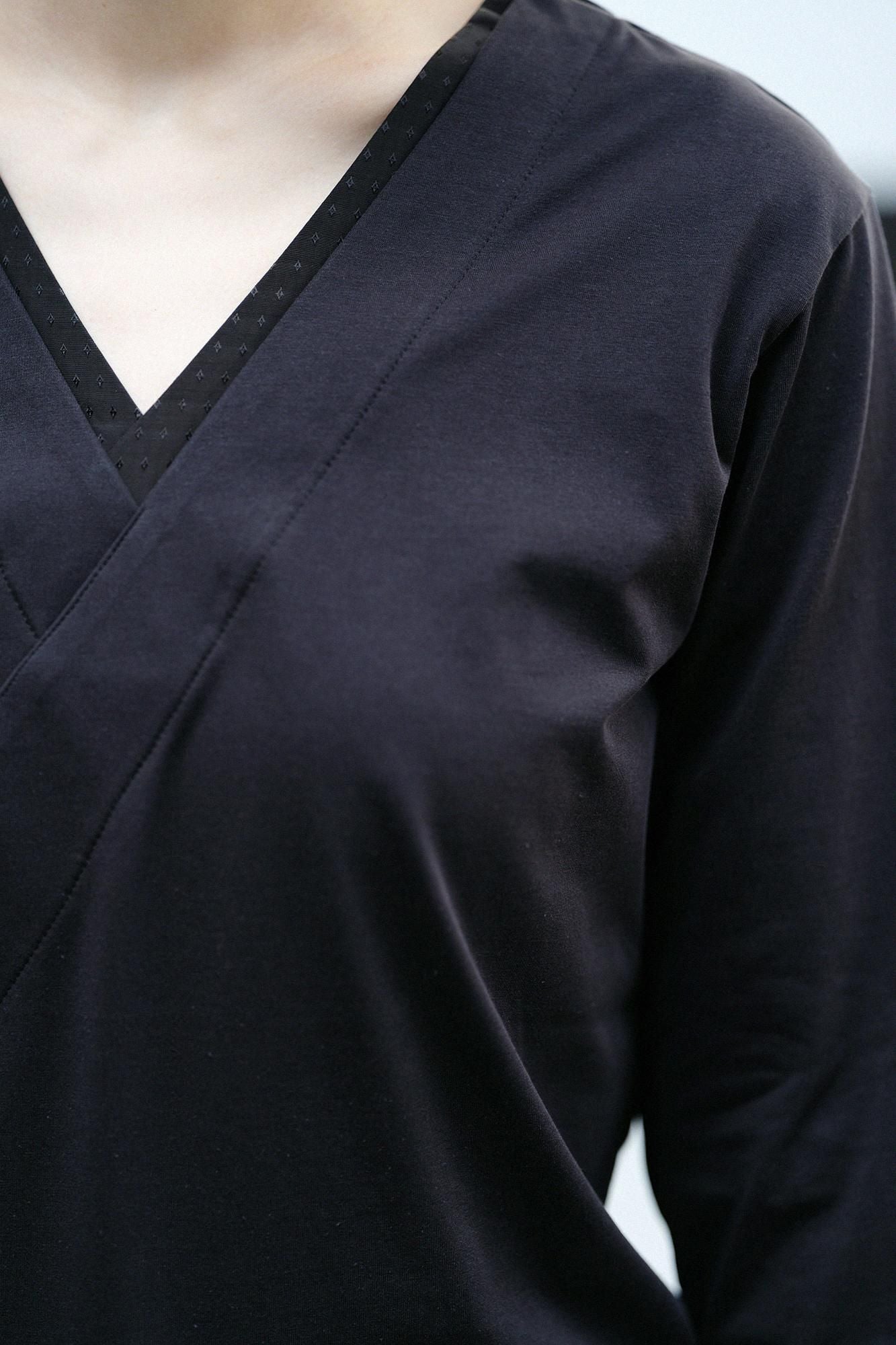 110 쌍 쵸쵸멘(못 쓰게 하다)누키 항에리 지반 7부/검은색