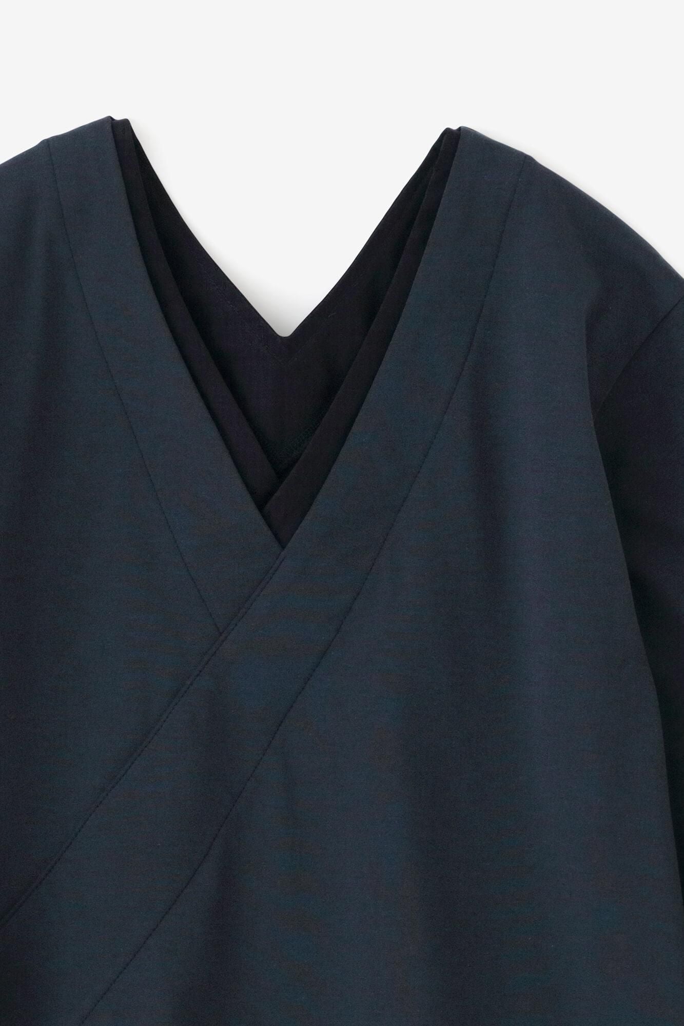 110 쌍 쵸쵸멘(못 쓰게 하다)누키 항에리 지반 7부/짙은 남색