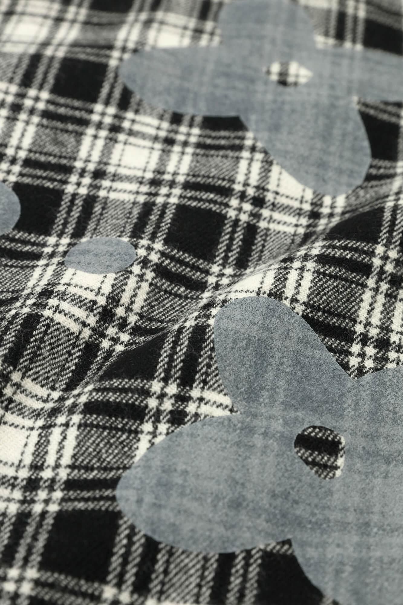 【net Limited】Combed Yarn Lattice Weave Square Top Shoulder Line / Floral Breeze from Mountain