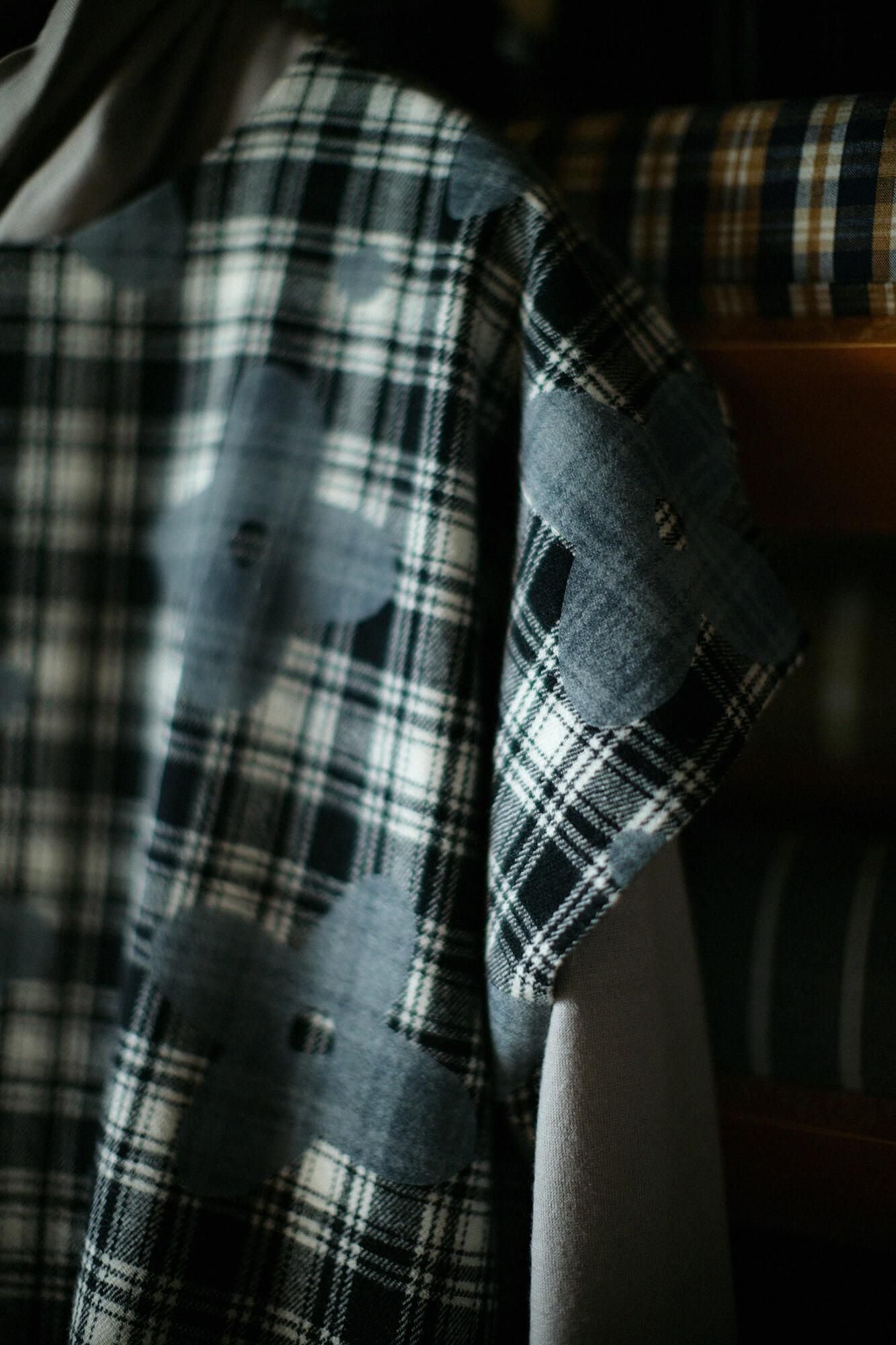 【net Limited】Combed Yarn Lattice Weave Square Top Shoulder Line / Floral Breeze from Mountain