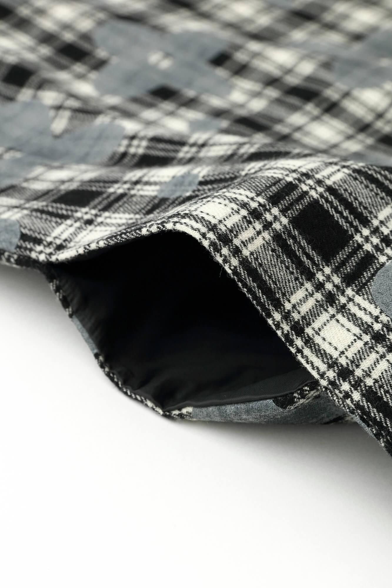 【net Limited】Combed Yarn Lattice Weave Square Top Shoulder Line / Floral Breeze from Mountain