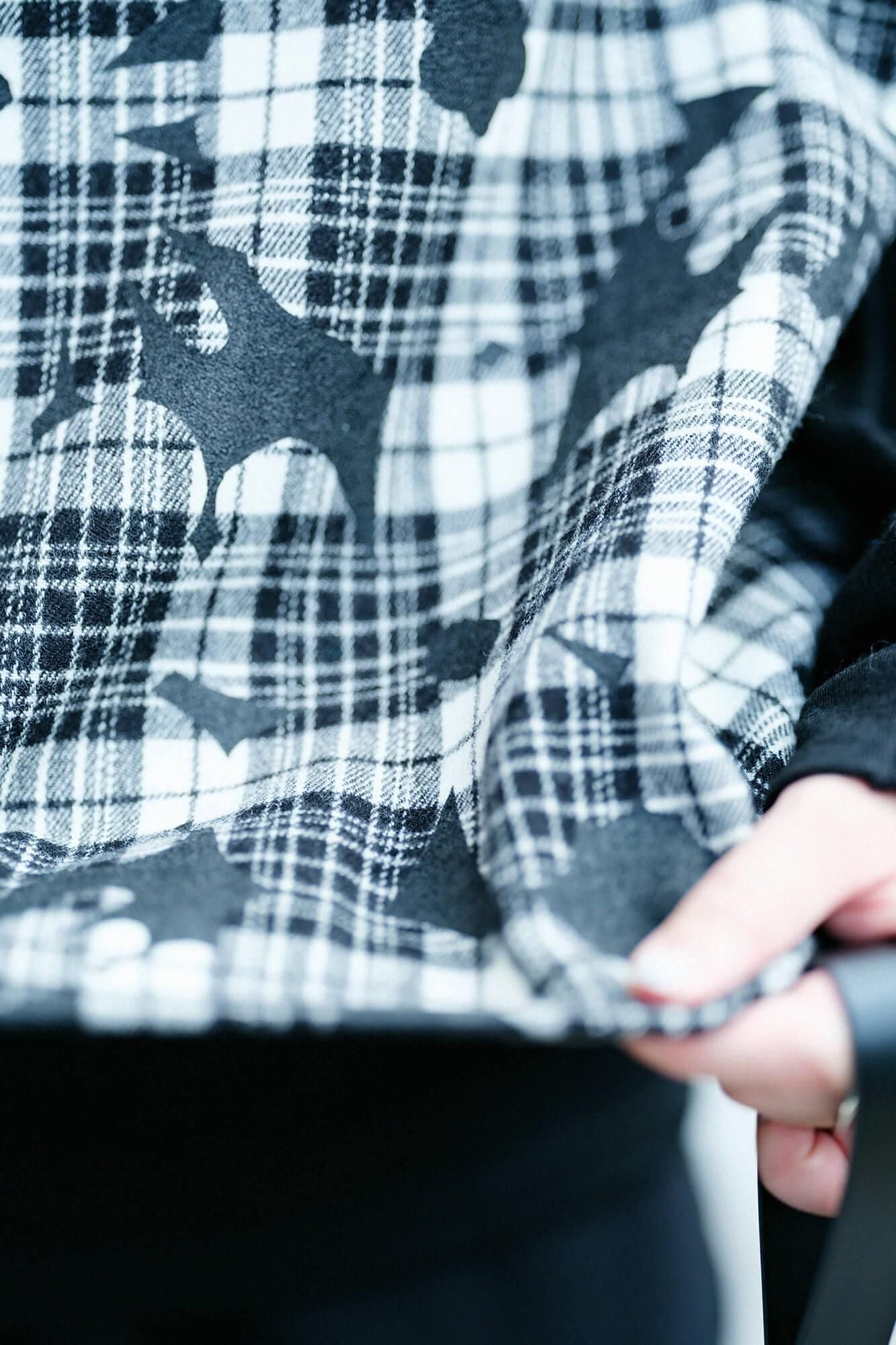 【net Limited】Combed Yarn Lattice Weave Square Top Shoulder Line / Oraka